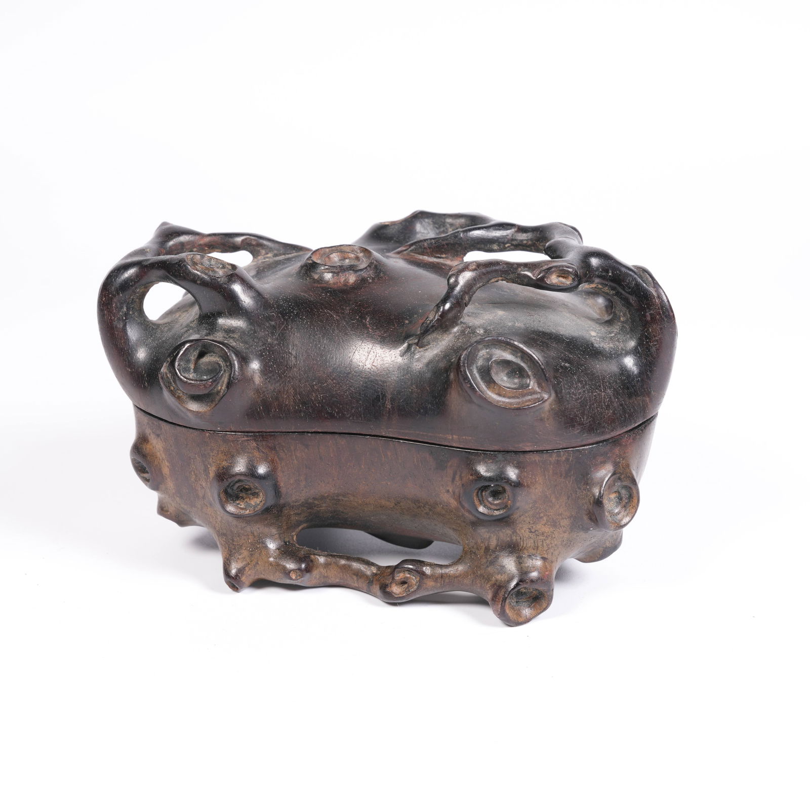 A ZITAN BRANCH-PATTERN INK PASTE BOX - 3