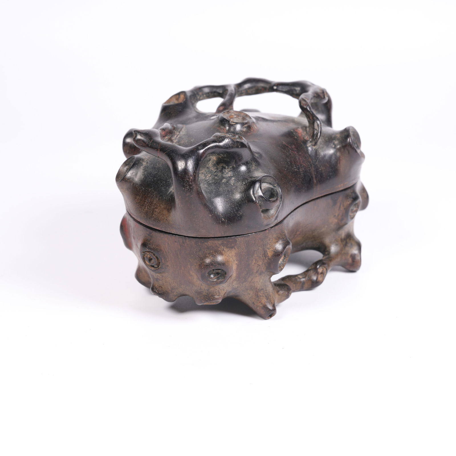 A ZITAN BRANCH-PATTERN INK PASTE BOX - 4