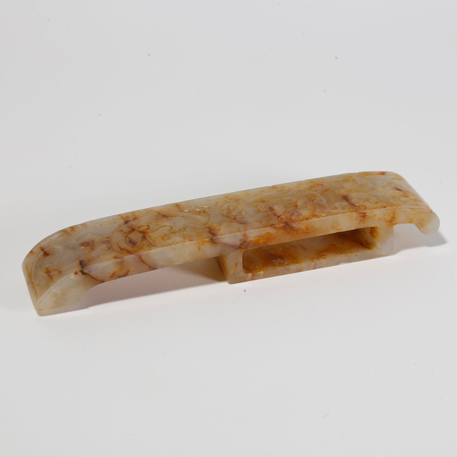 A HETIAN JADE SWORD ORNAMENT: Hetian jade sword ornament