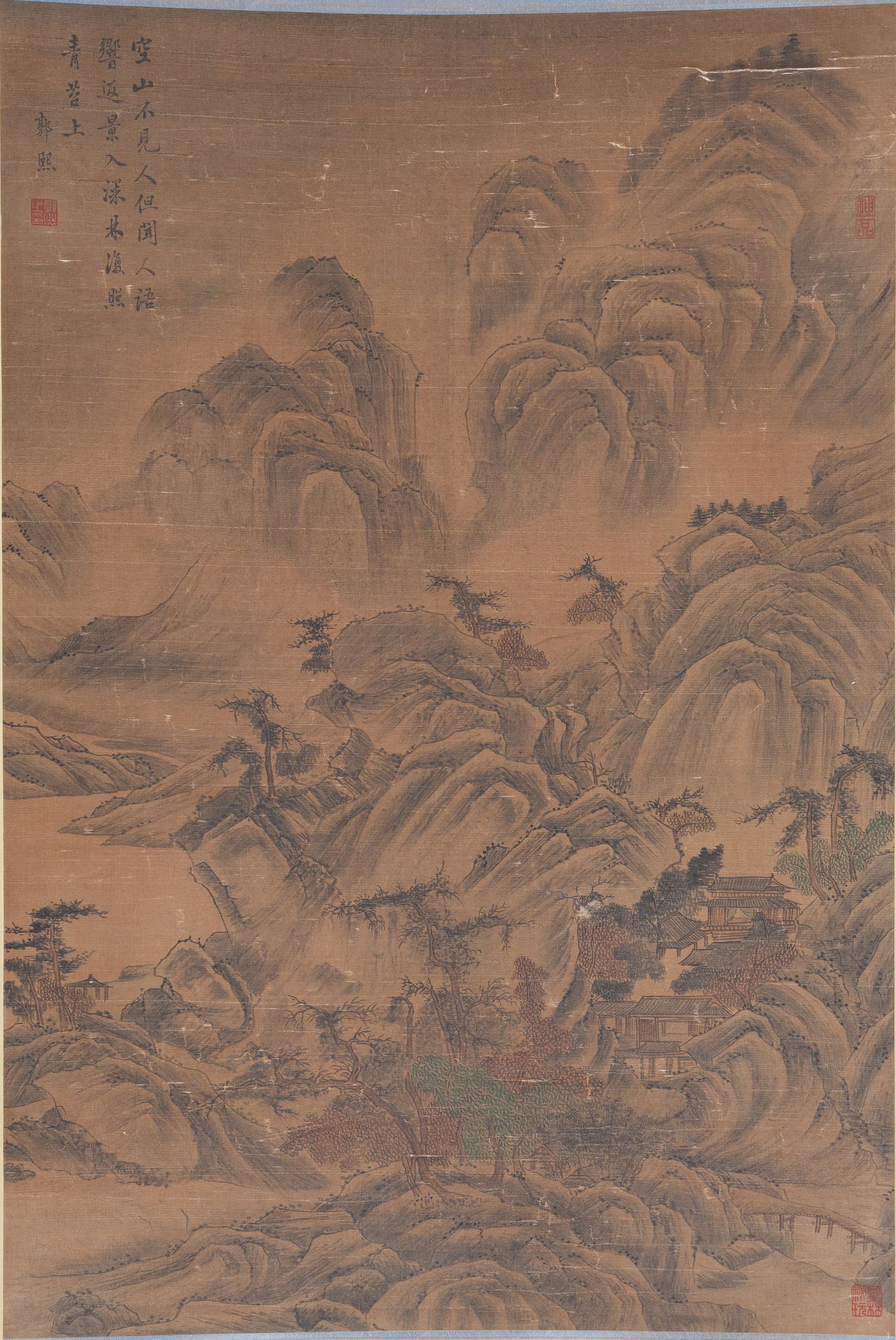 A LANDSCAPE PAINTING ON SILK BY GUO XI.郭熙 (1 of 10)