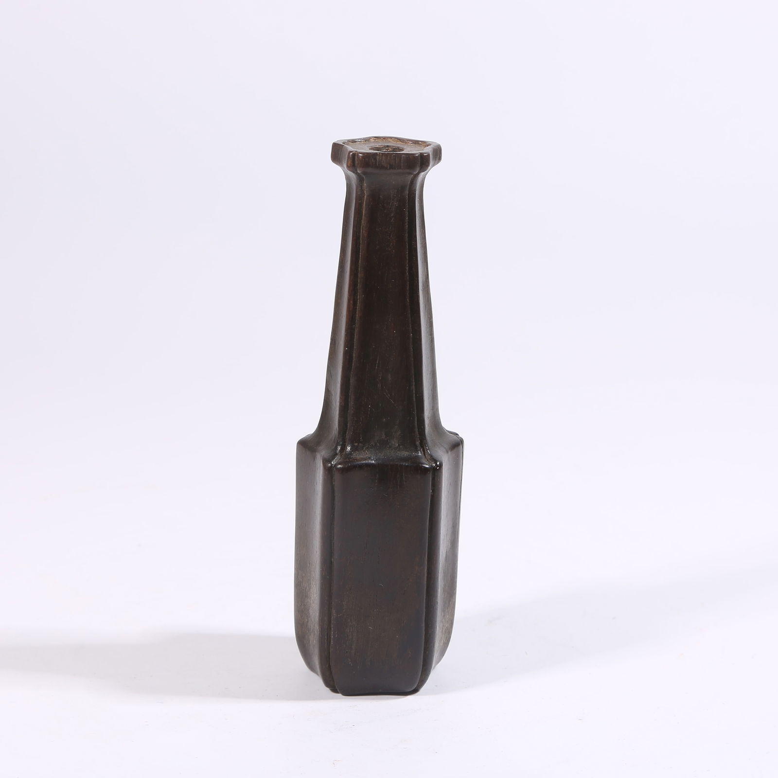 A ZITAN WOOD INCENSE BOTTLE: Zitan wood incense bottle