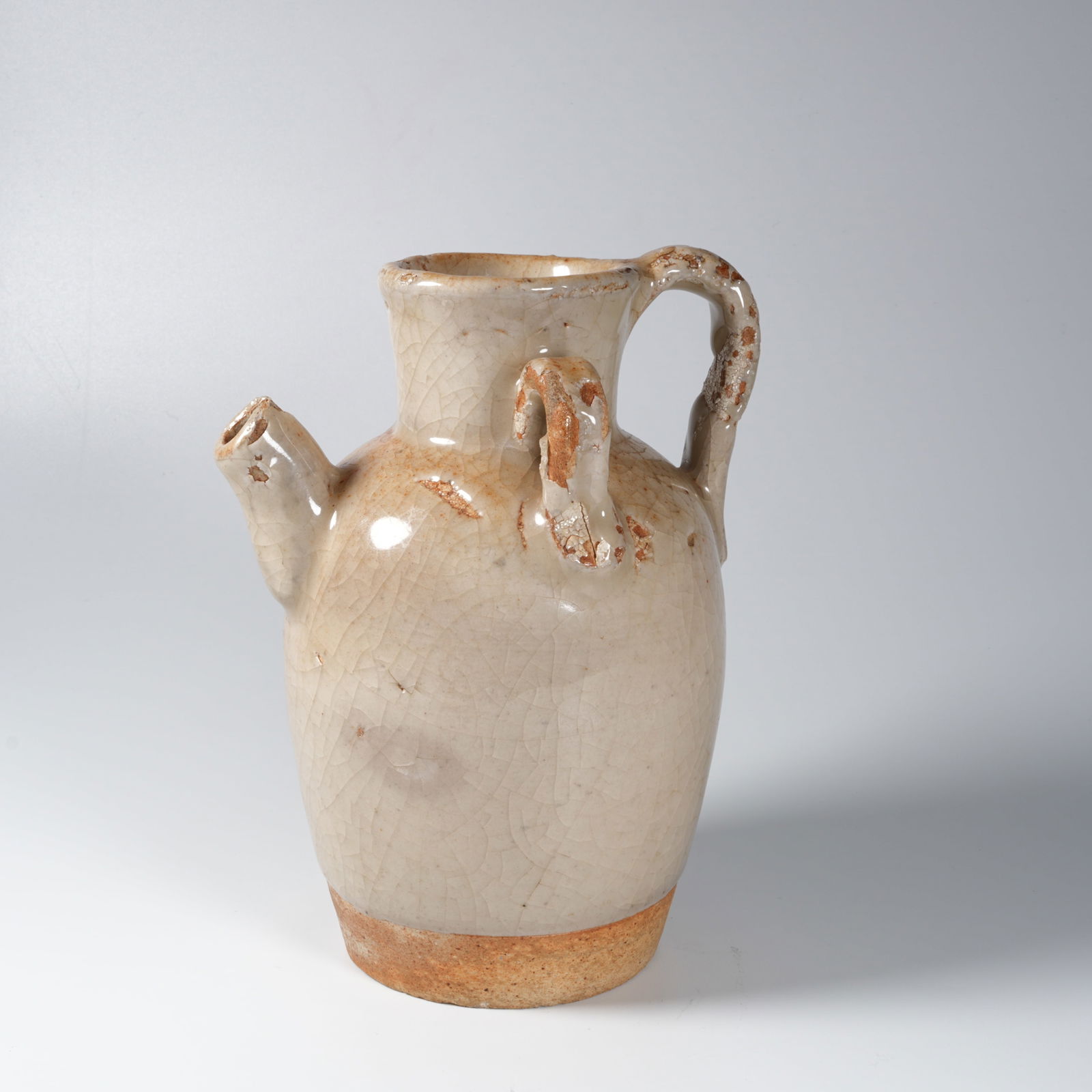 A OLD KILN EWER: Old kiln ewer