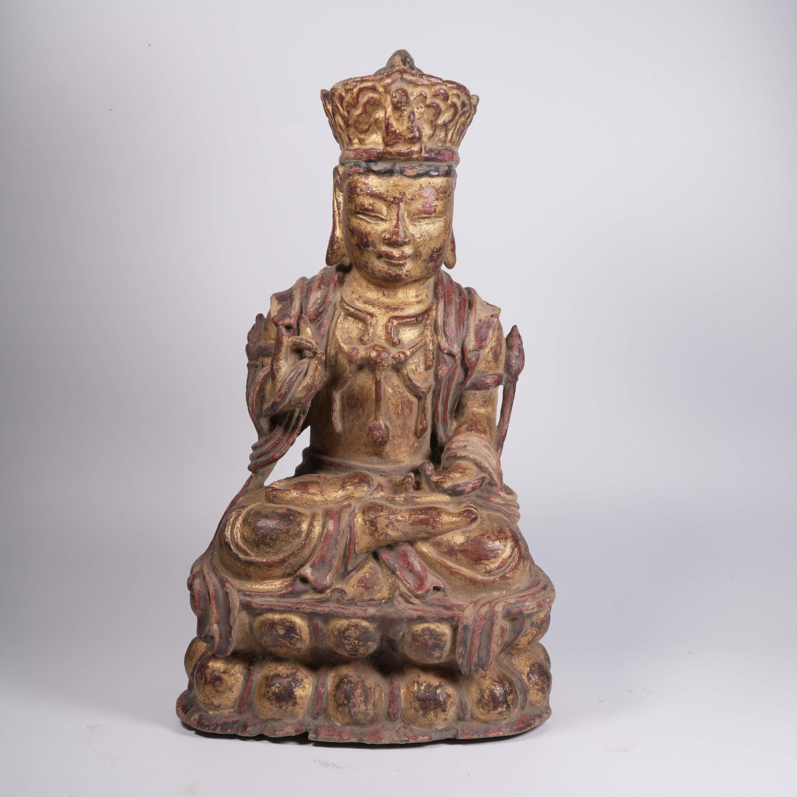 A GILT-LACQUER BUDDHA FIGURE (1 of 8)