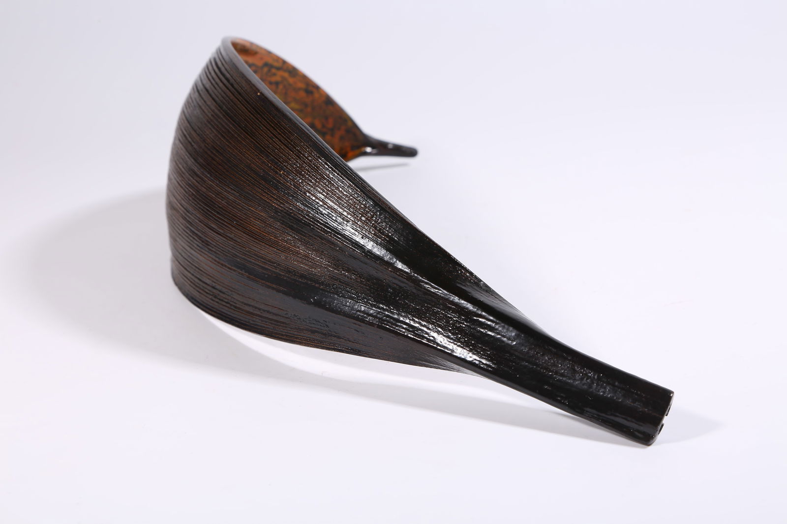 A PINEAPPLE LACQUER TEA SCOOP - 7