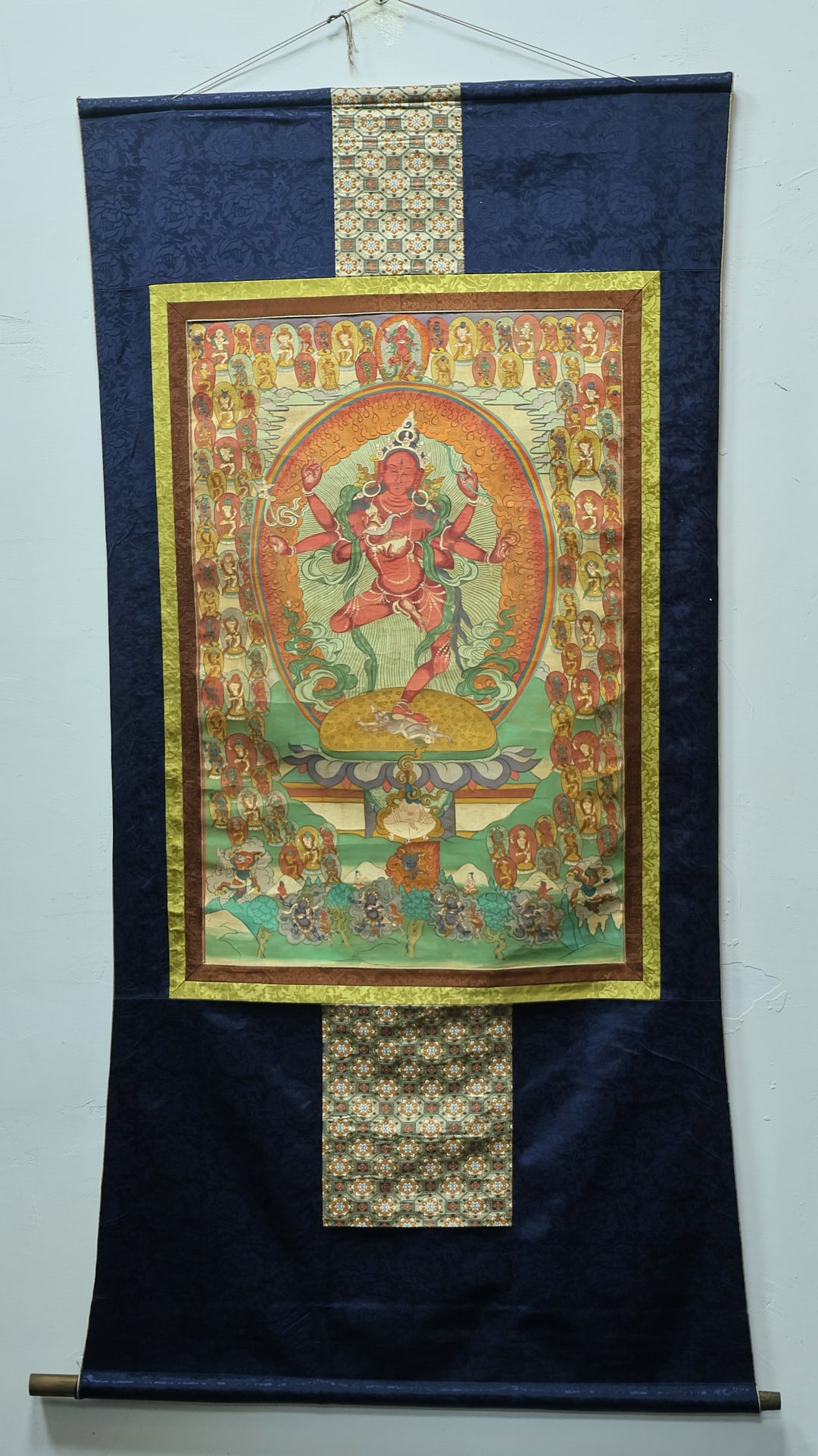 A THANGKA OF WRATHFUL DEITY: Thangka of Wrathful Deity