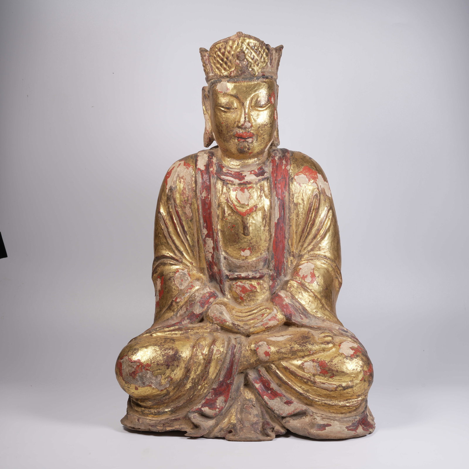 A GILT-LACQUER BUDDHA FIGURE (1 of 8)