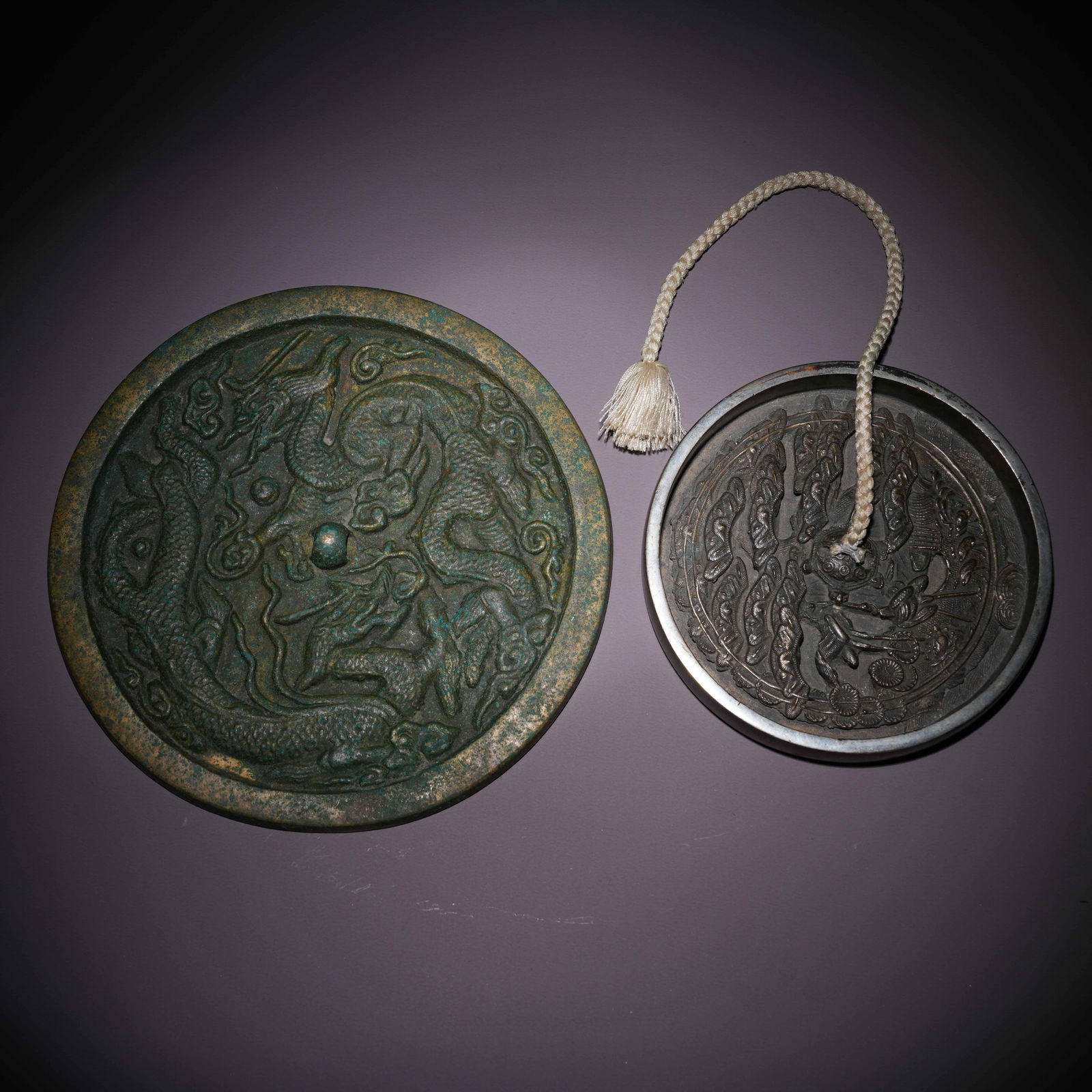 A SET OF BRONZE MIRRORS: Set of Bronze Mirrors