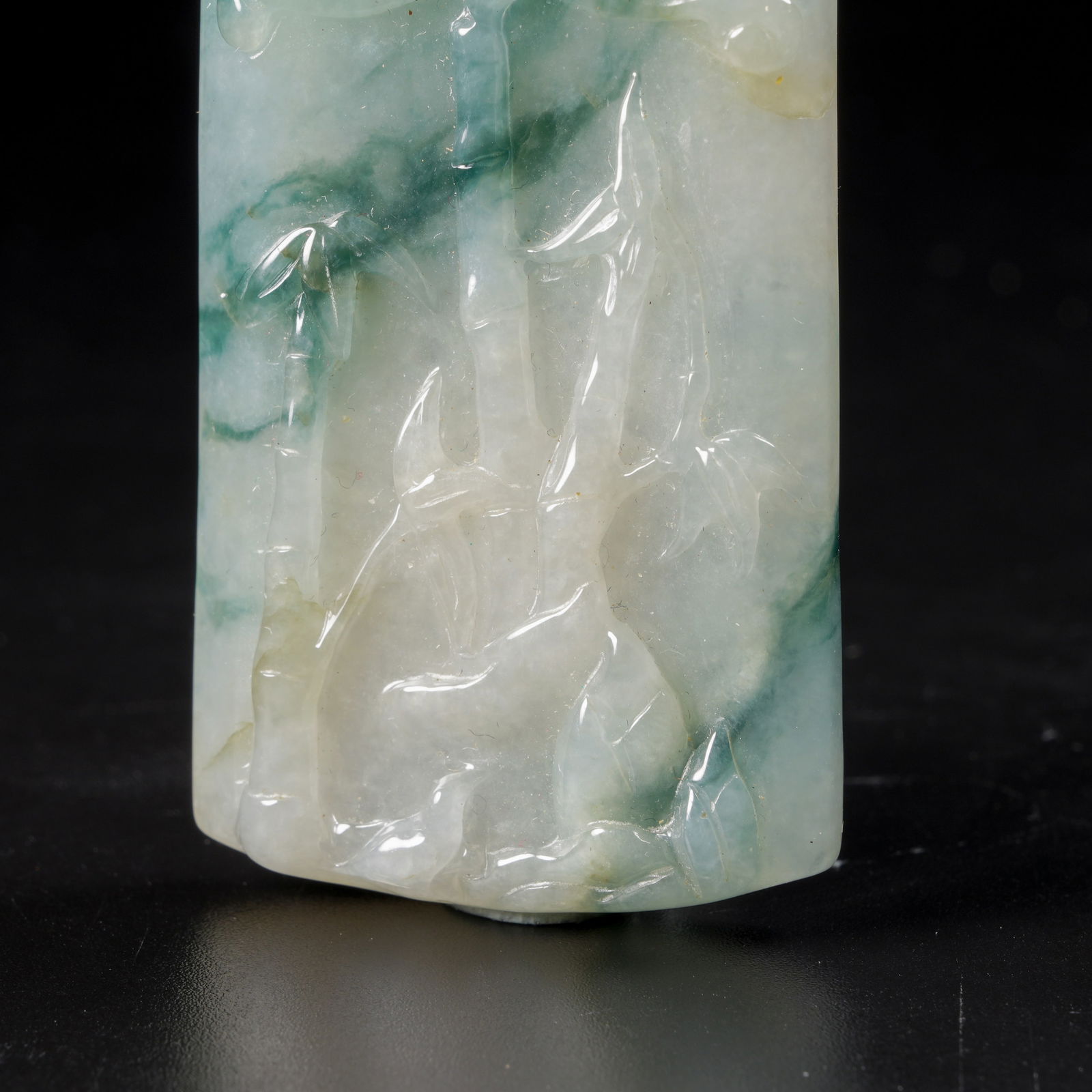 A JADEITE BAMBOO-PATTERN PLAQUE - 3