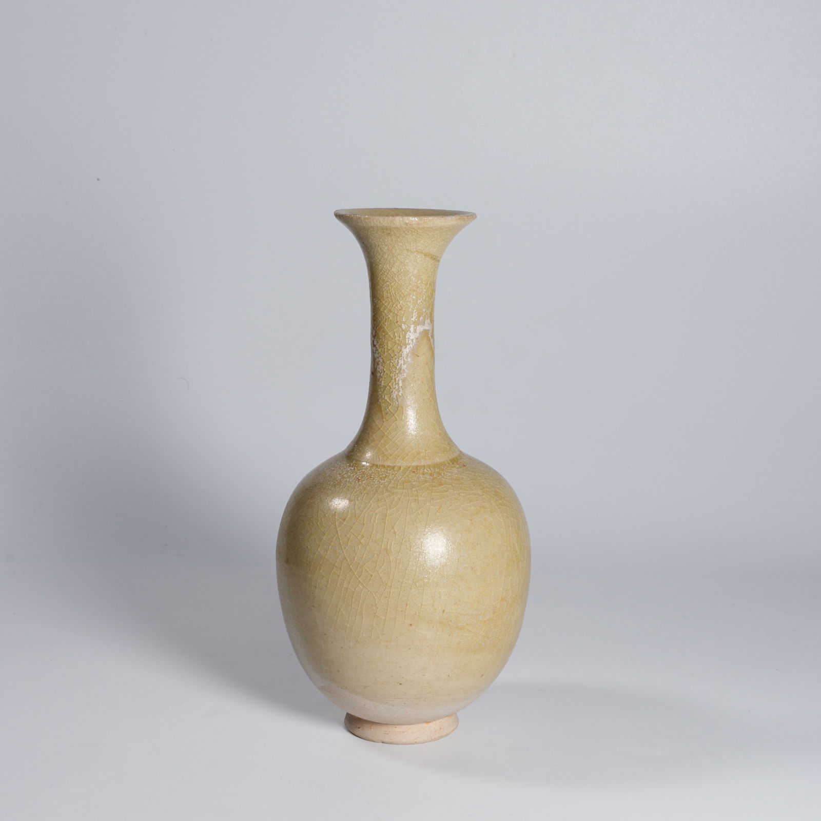 A OLD KILN LONG-NECK VASE: Old kiln long-neck vase