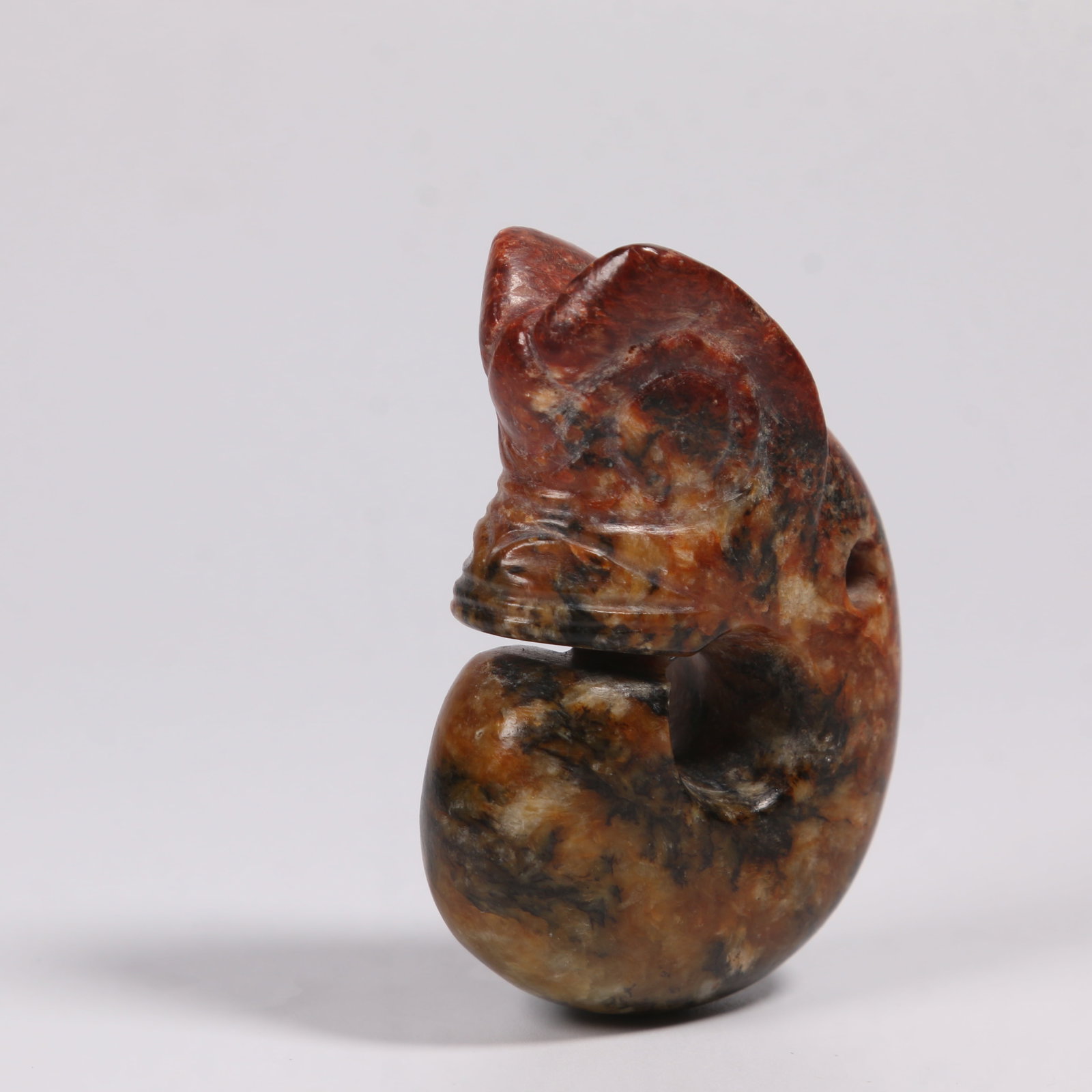 A ARCHAIC JADE PIG-DRAGON PENDANT (1 of 9)