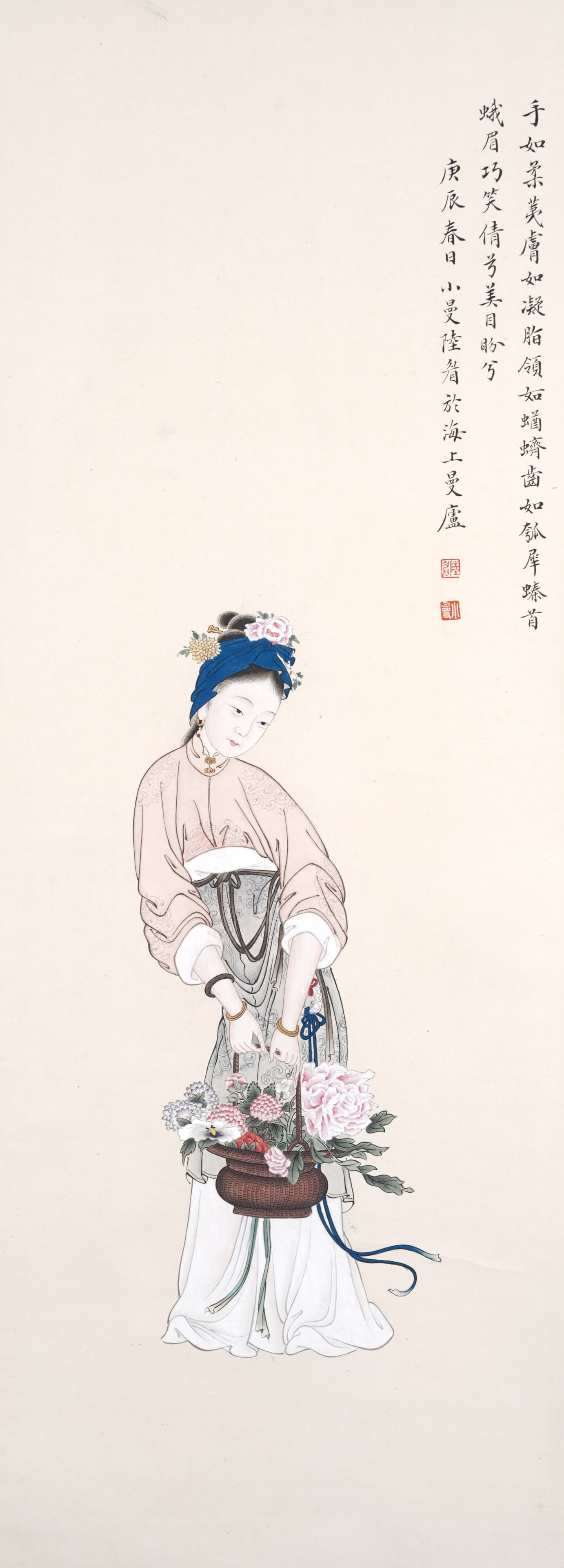 A FIGURE PAINTING ON PAPER BY LU XIAOMAN.陸小曼 (1 of 8)