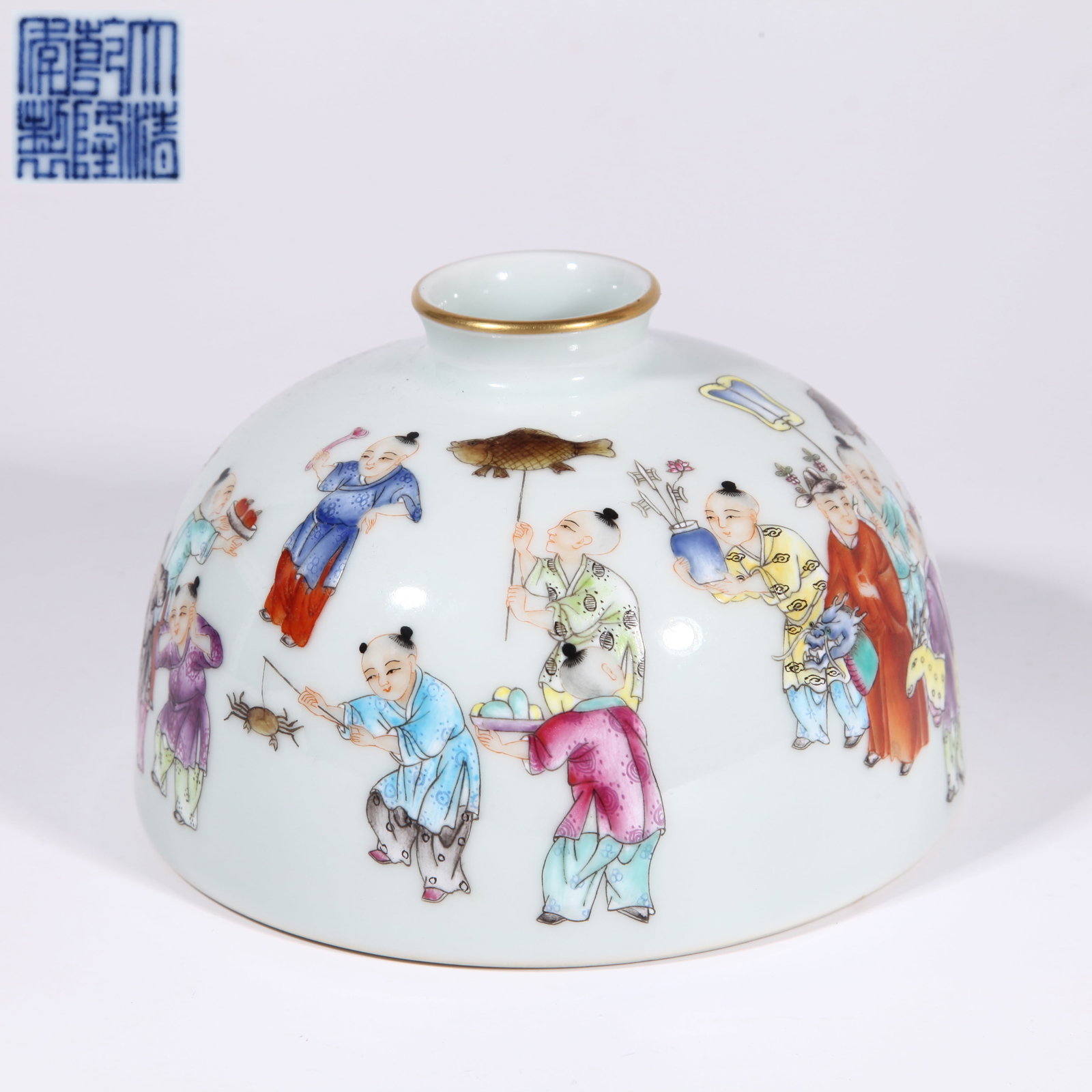 A FAMILLE ROSE CHILDREN PLAYING TAIBAI ZUN (1 of 9)