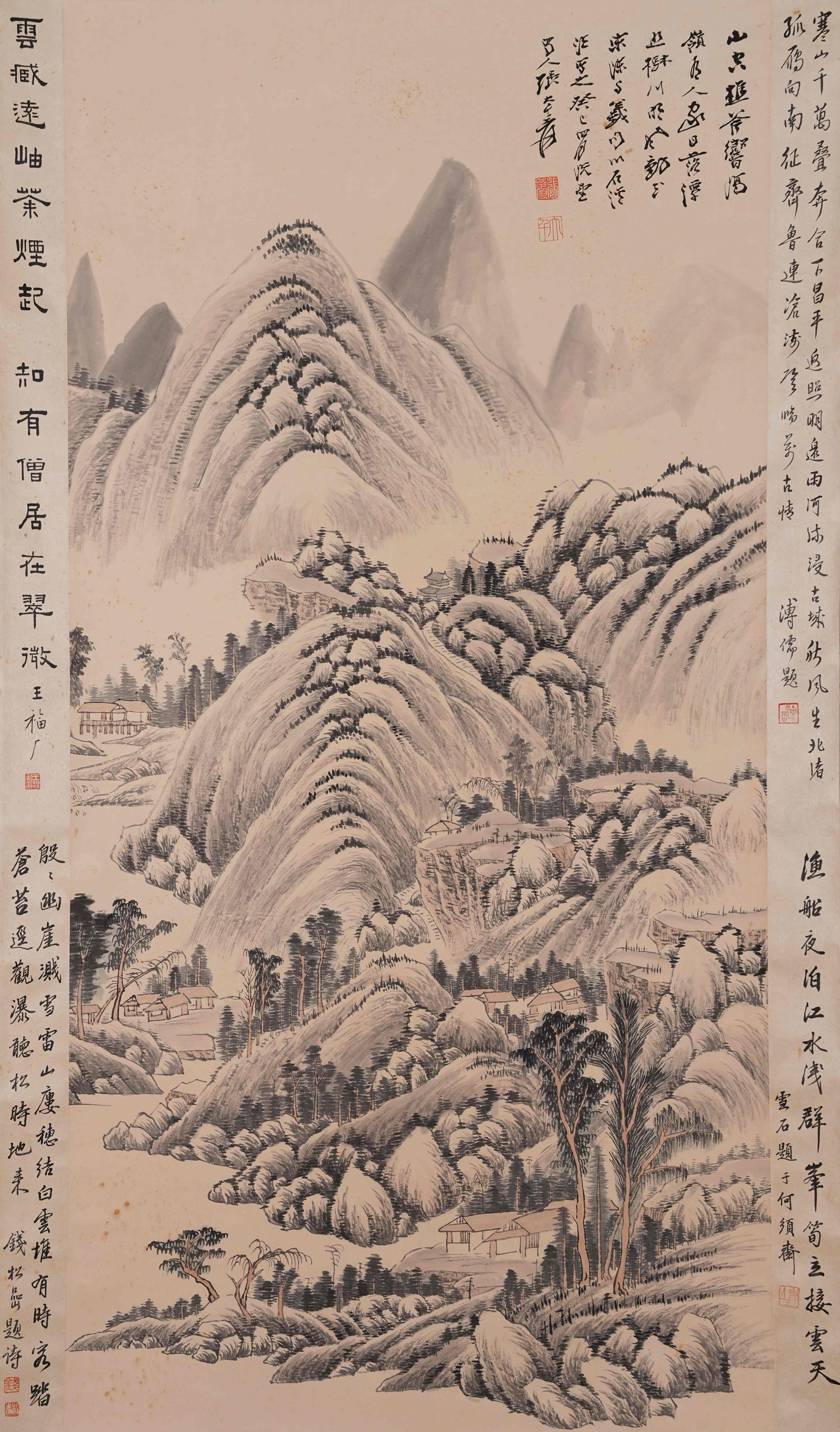 A LANDSCAPE PAINTING ON PAPER BY ZHANG DAQIAN.張大千 (1 of 10)