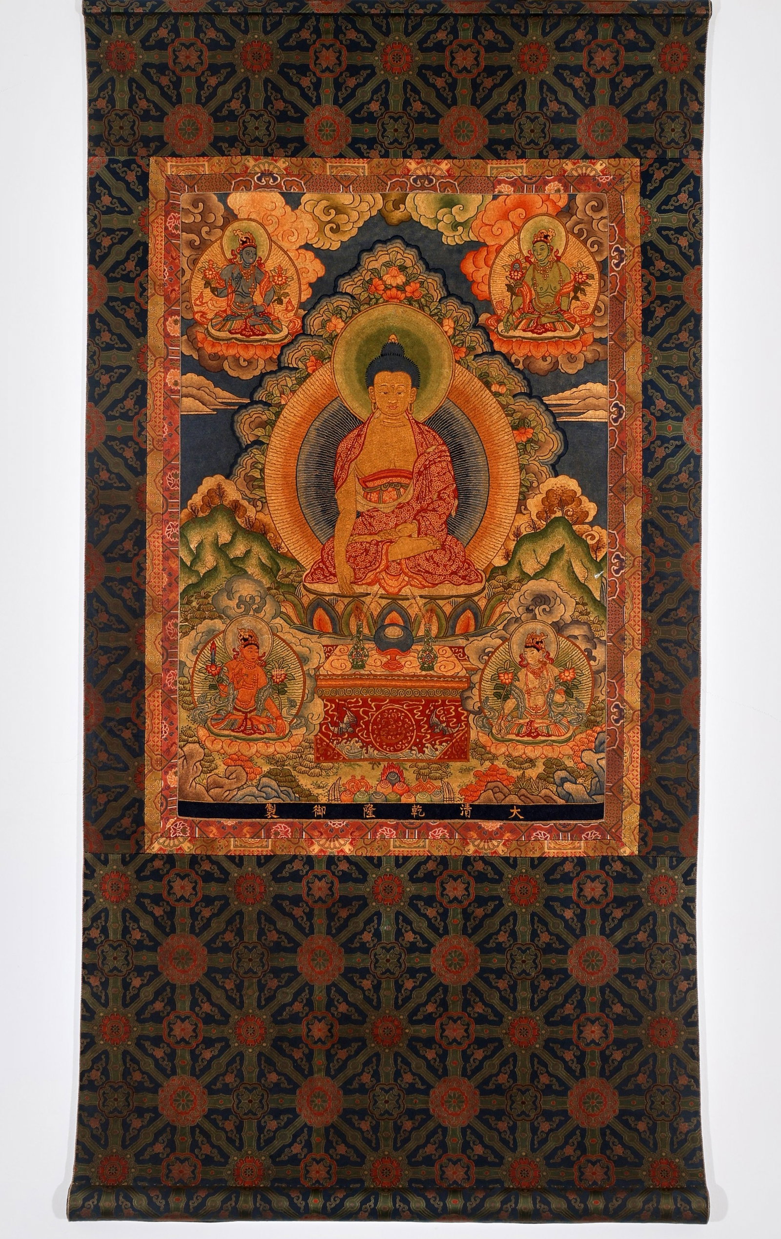 A THANGKA OF SHAKYAMUNI STATUE (1 of 9)