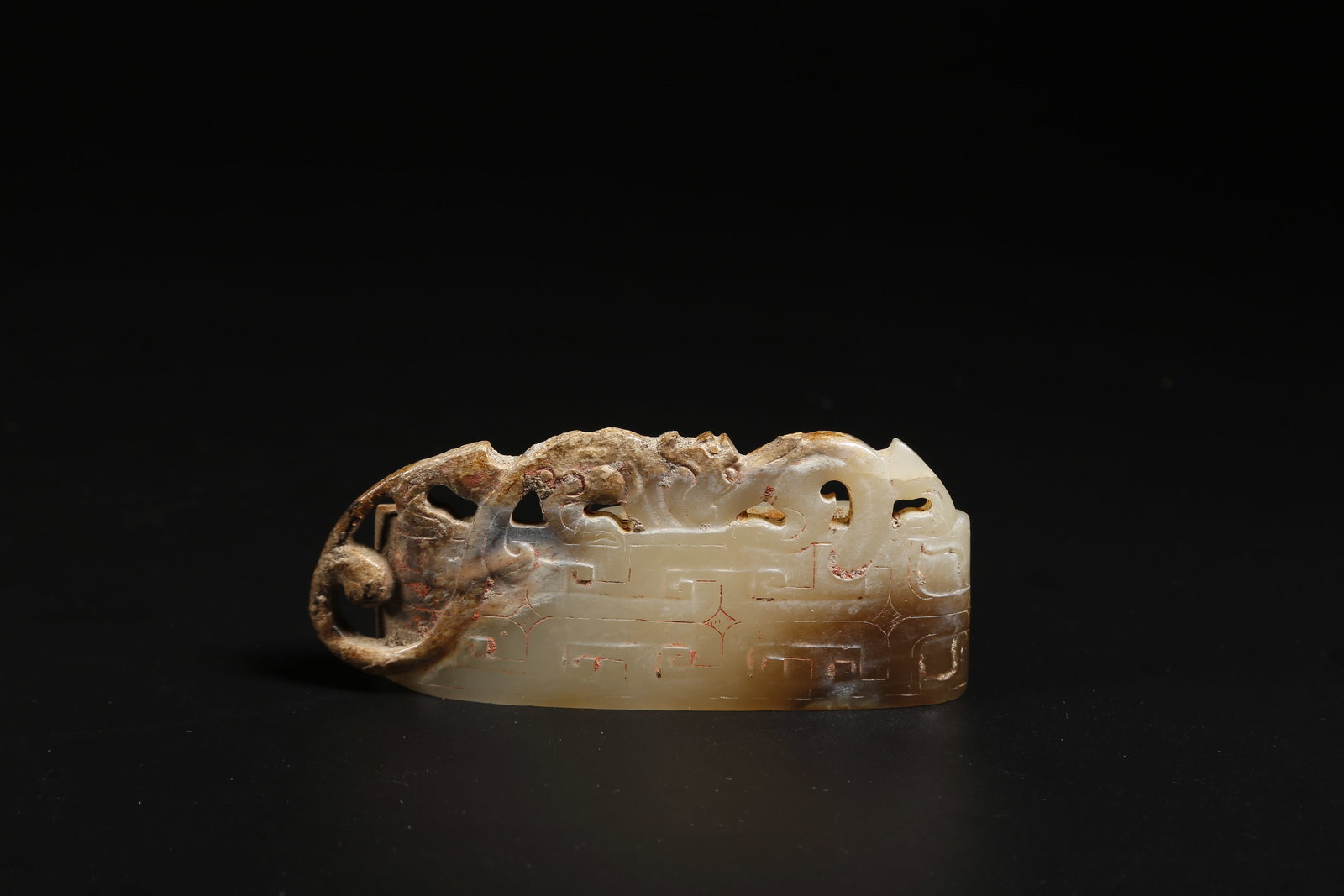 A ANCIENT JADE SWORD FITTING - 4