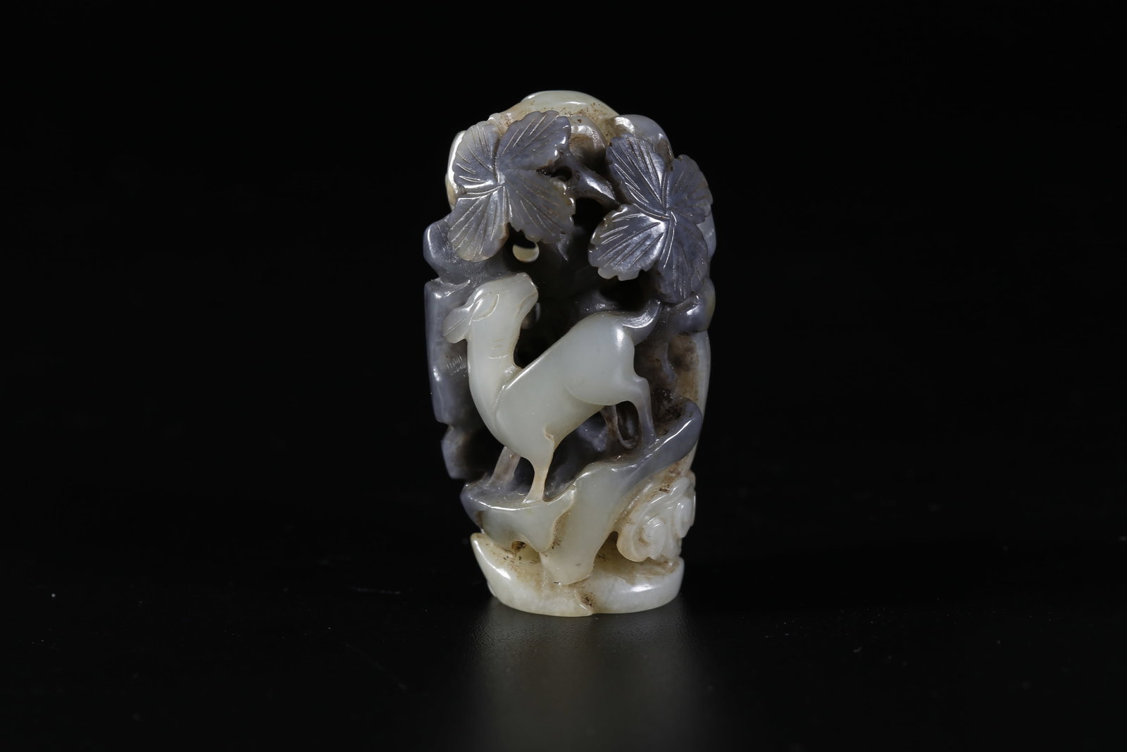 A HETIAN JADE CLEVERLY CARVED FINIAL FOR INCENSE BURNER (1 of 9)