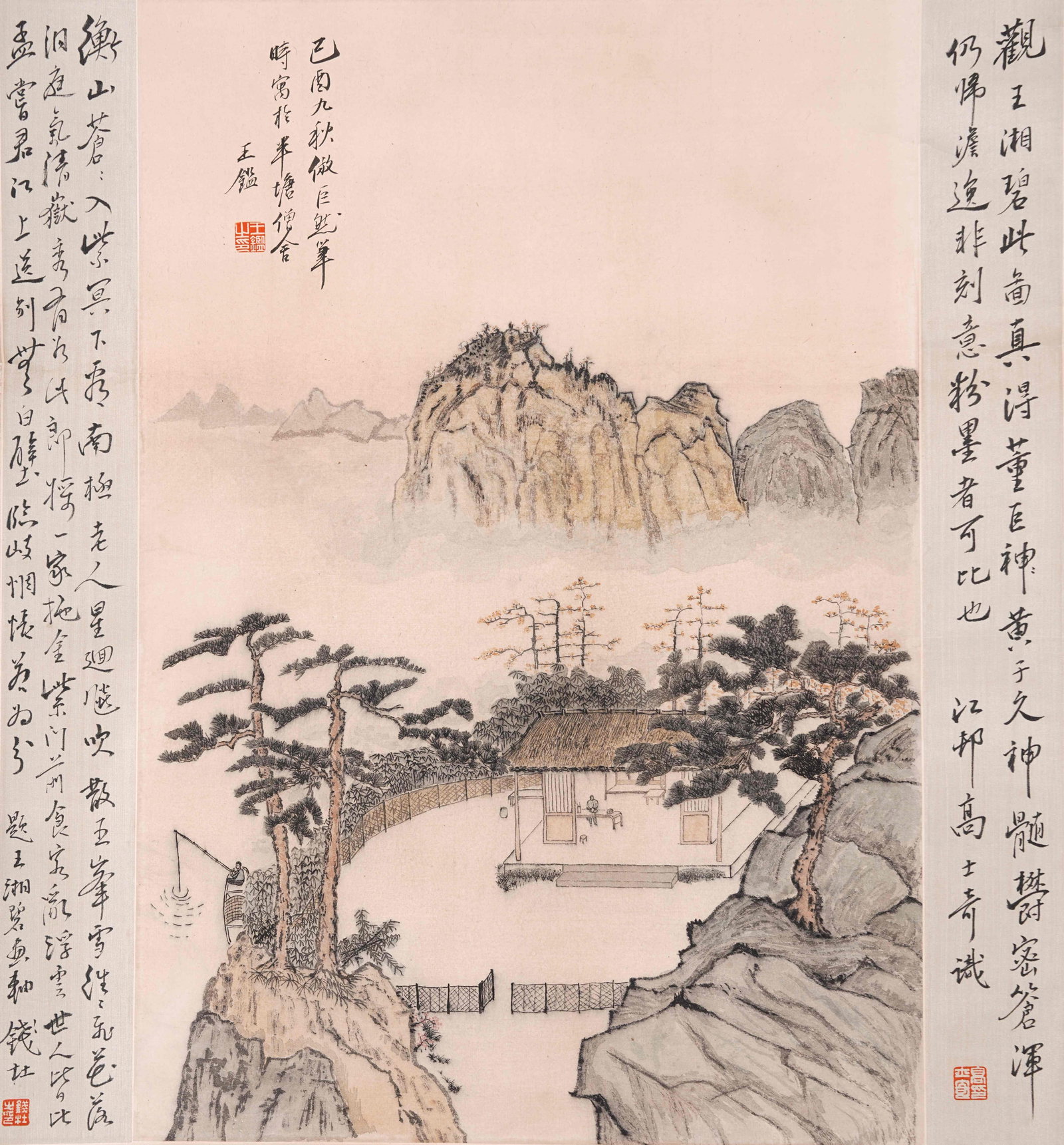 A LANDSCAPE PAINTING ON PAPER BY WANG JIAN.王鑑 (1 of 12)