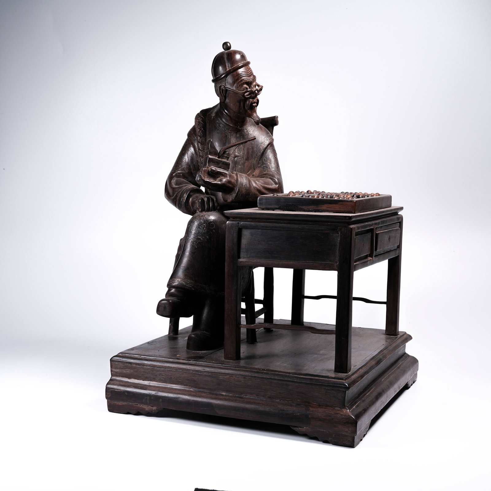 A ZITAN (RED SANDALWOOD) FIGURE ORNAMENT (1 of 11)