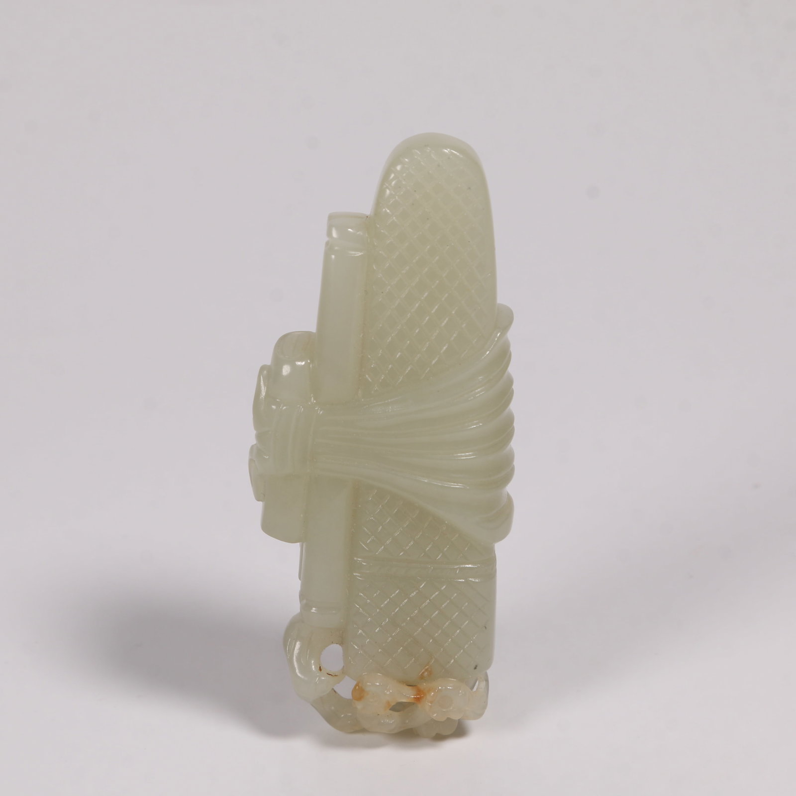 A HETIAN JADE BUNDLE-SHAPED ORNAMENT (1 of 5)