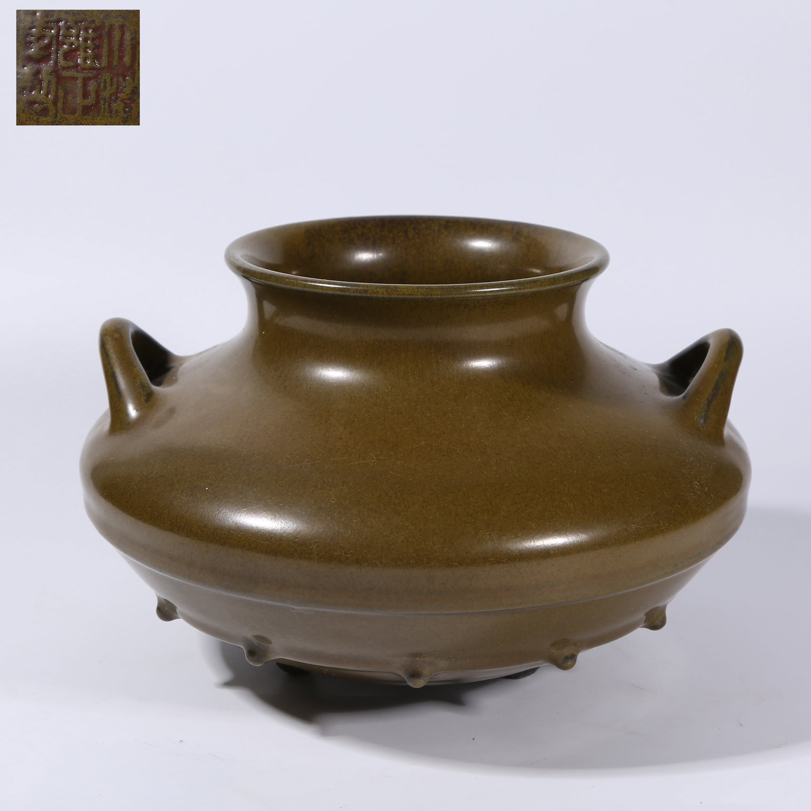 A TEA-DUST GLAZED FISH-BASKET-SHAPED ZUN (1 of 9)