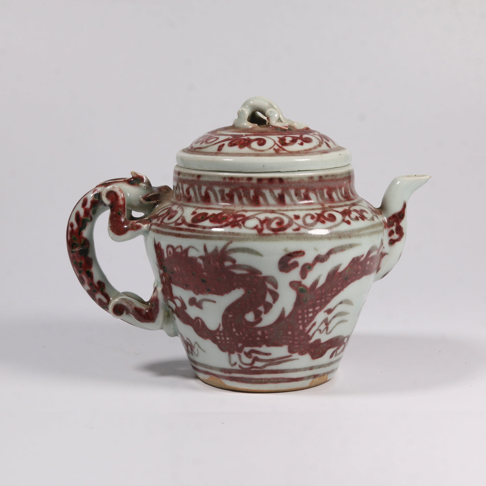 A LANGYAO RED GLAZE DRAGON EWER (1 of 7)