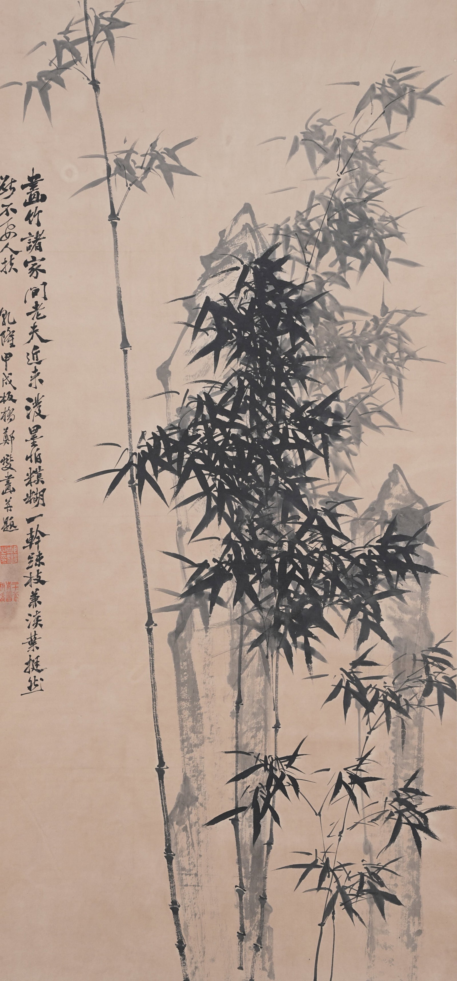 A INK BAMBOO PAINTING ON PAPER BY ZHENG BANQIAO.鄭板橋 (1 of 10)