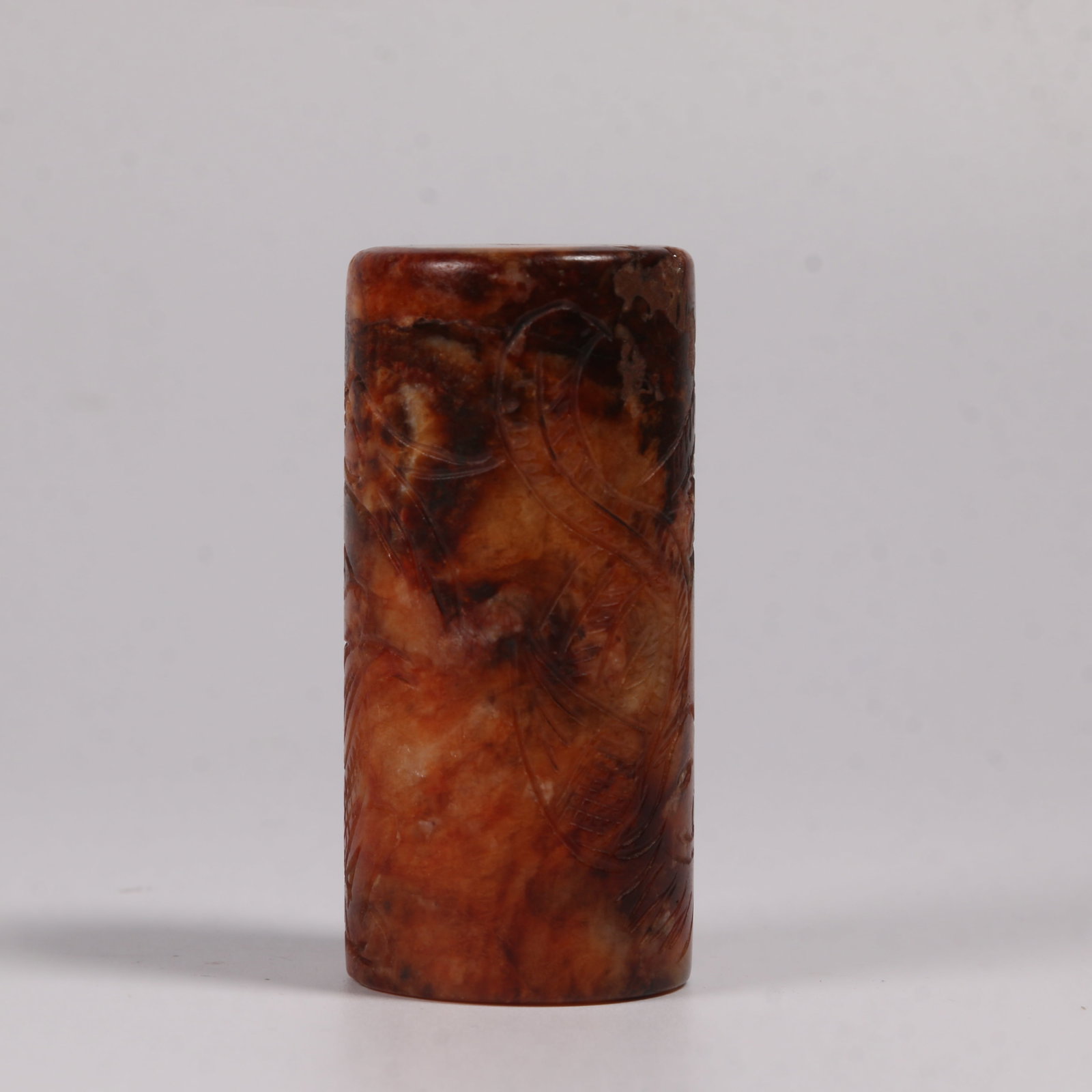 A ARCHAIC JADE DRAGON-PATTERN PIPE - 4