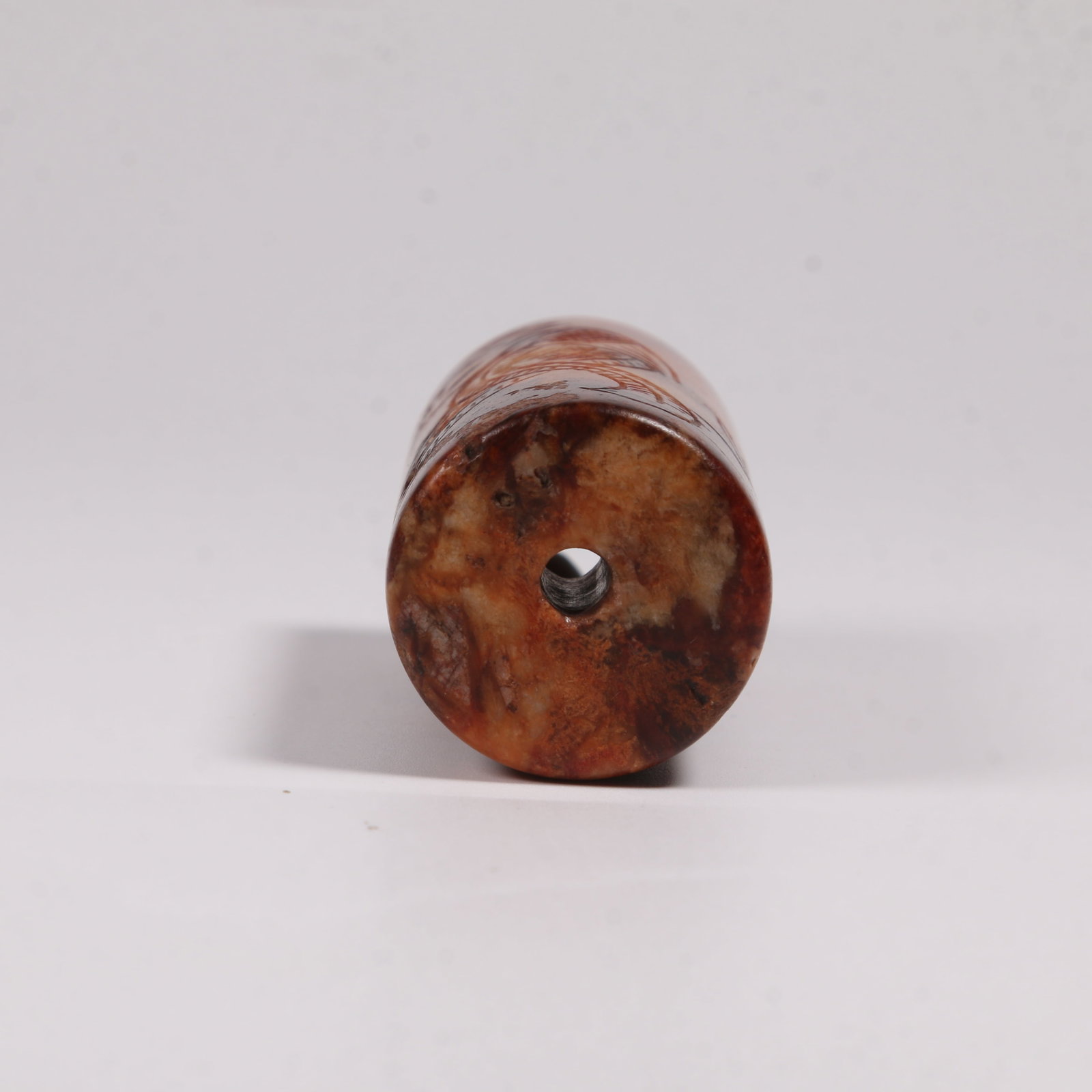 A ARCHAIC JADE DRAGON-PATTERN PIPE - 7