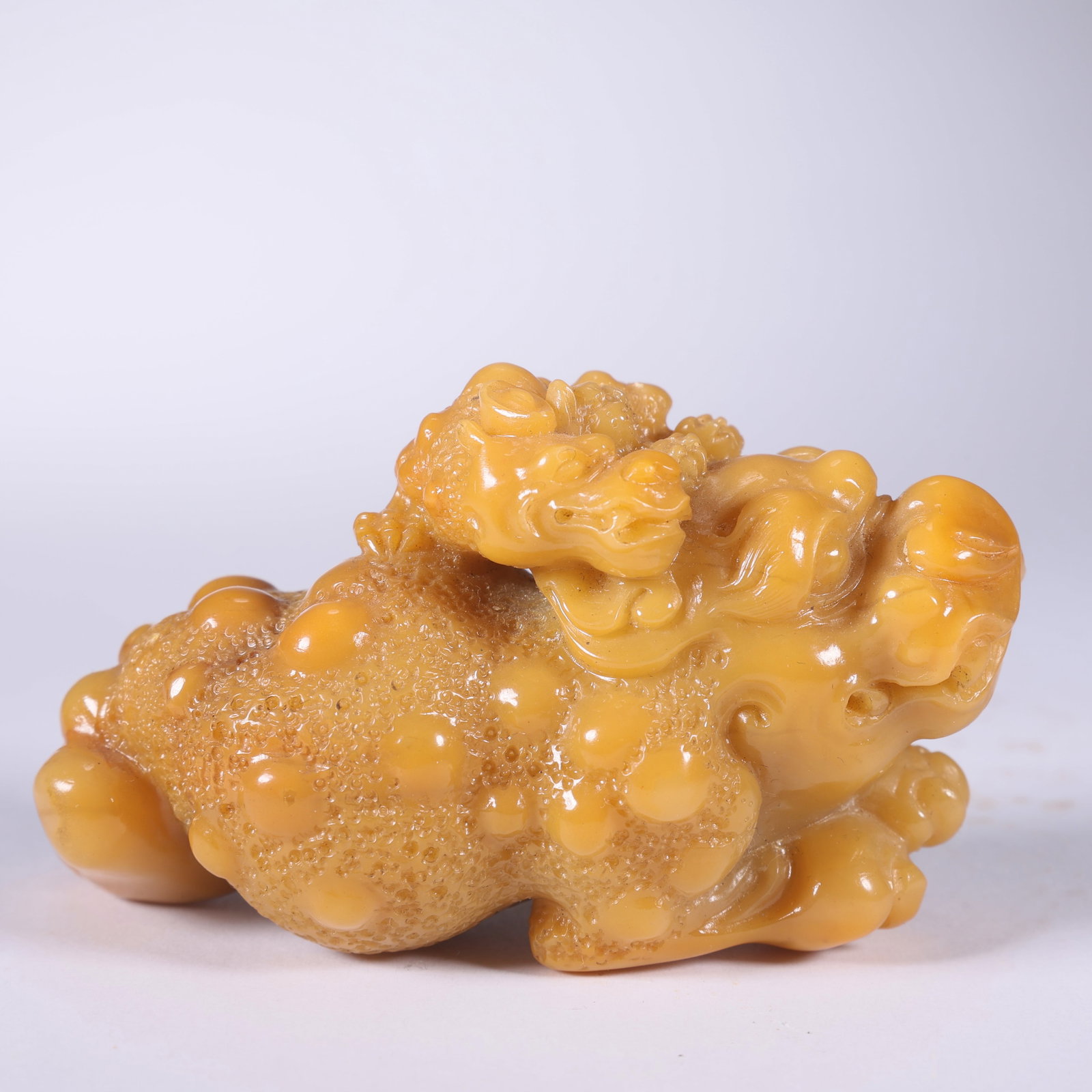 A TIANHUANG STONE MOTHER-AND-CHILD GOLDEN TOAD (1 of 9)