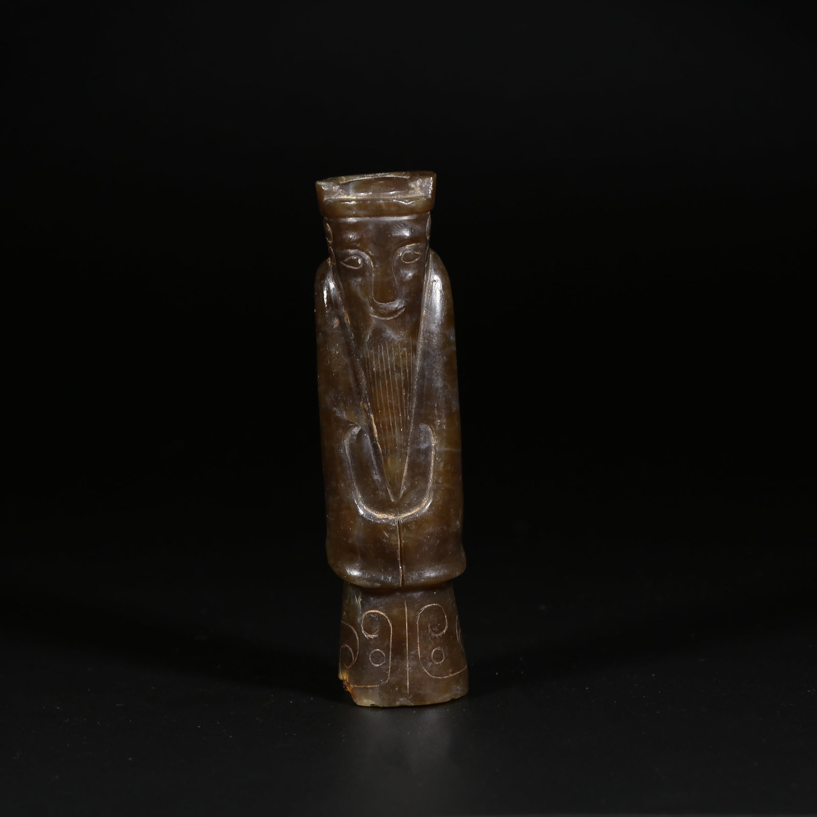 A ANCIENT JADE WENGZHONG FIGURE (1 of 9)