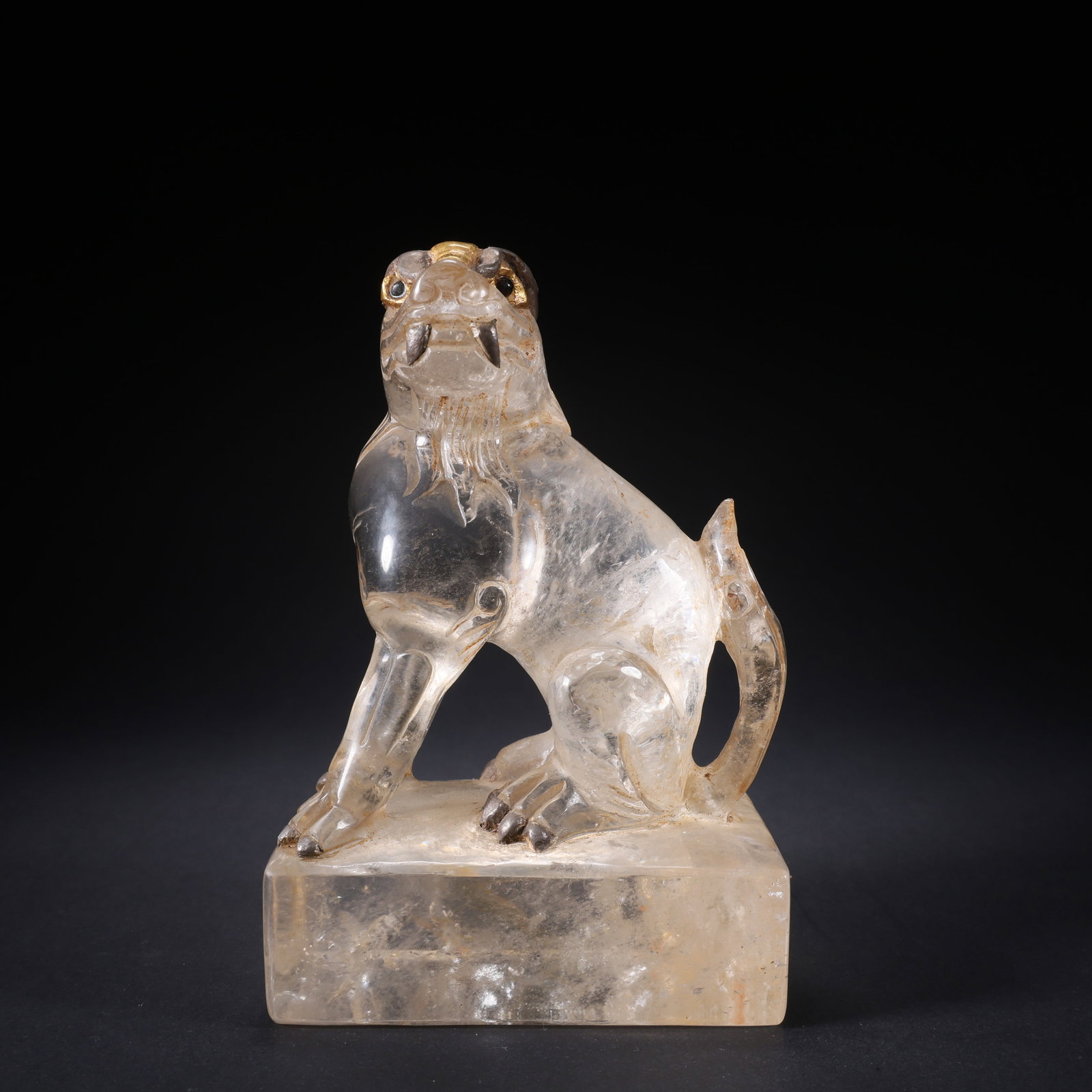 A CRYSTAL GOLD-AND-SILVER DOOR LION (1 of 9)
