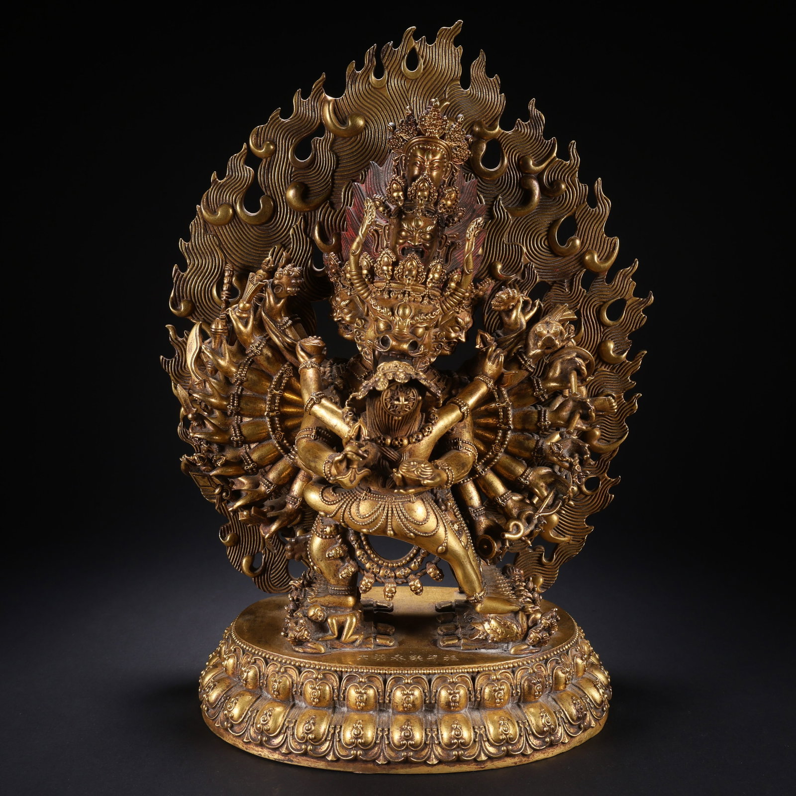 A GILT-COPPER MAHAVIDYA VAJRA FIGURE: Gilt-Copper Mahavidya Vajra Figure