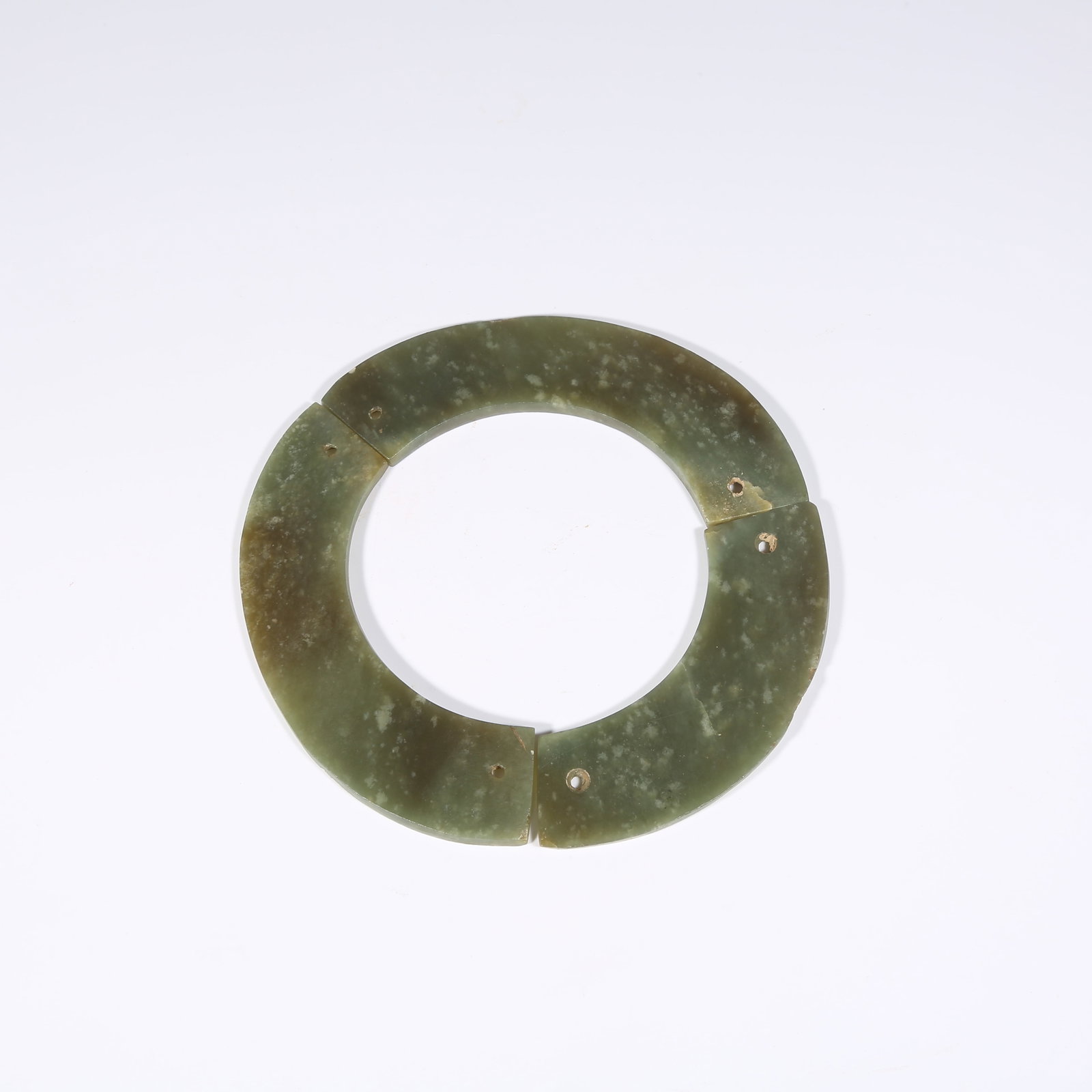 A SET OF ANCIENT JADE BI DISKS (1 of 8)