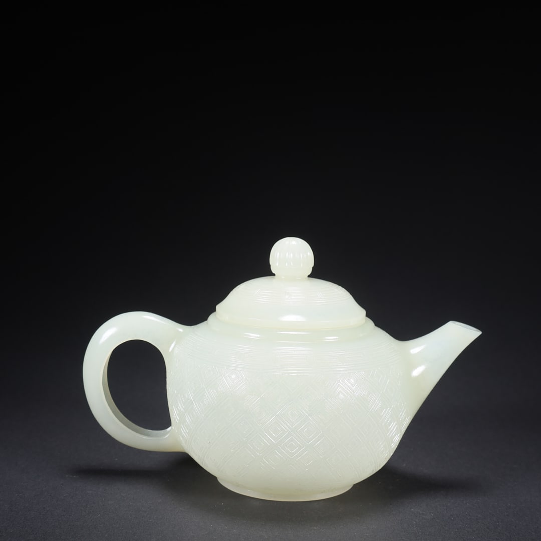 A HETIAN JADE VASE WITH KEY-FRET PATTERN (1 of 9)