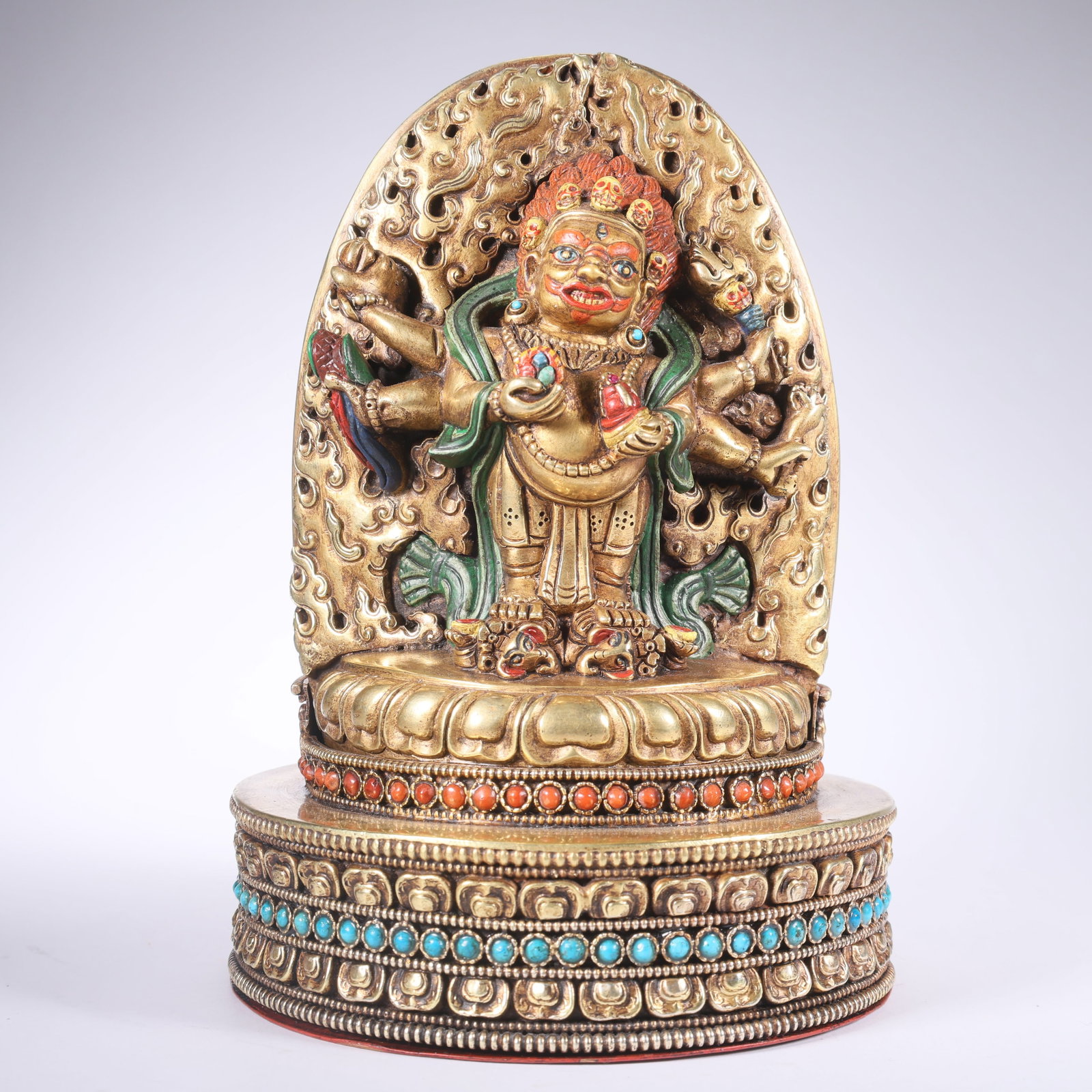 A GILT BRONZE MAHAKALA (1 of 9)