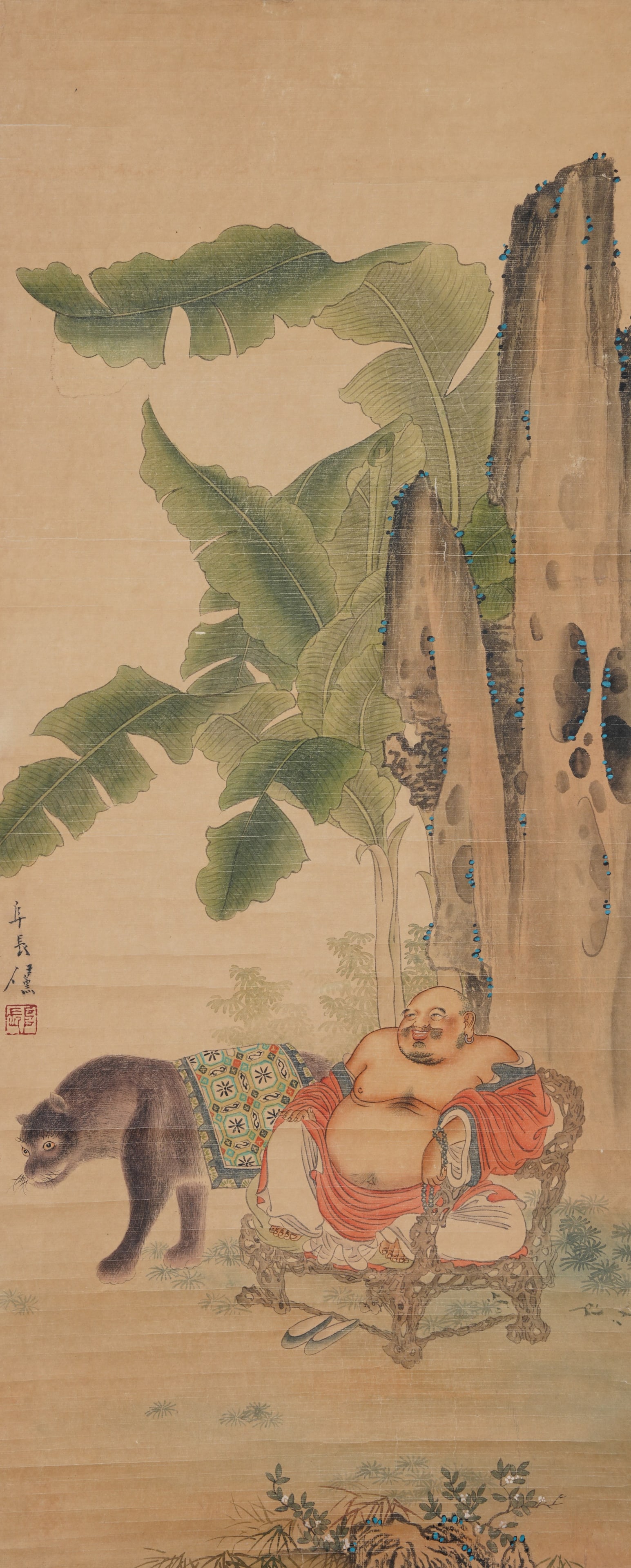 A IMMORTALS PAINTING ON PAPER BY REN ZHONG.任重 (1 of 10)