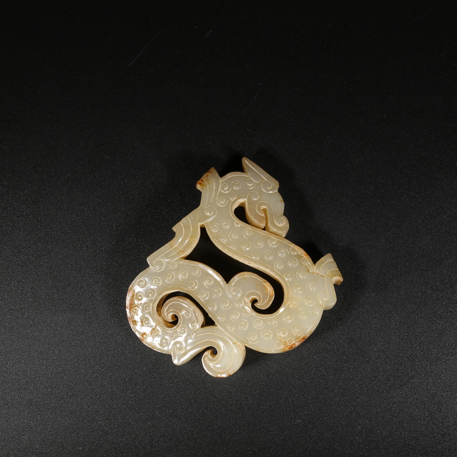 A ANCIENT JADE S-DRAGON PENDANT (1 of 9)