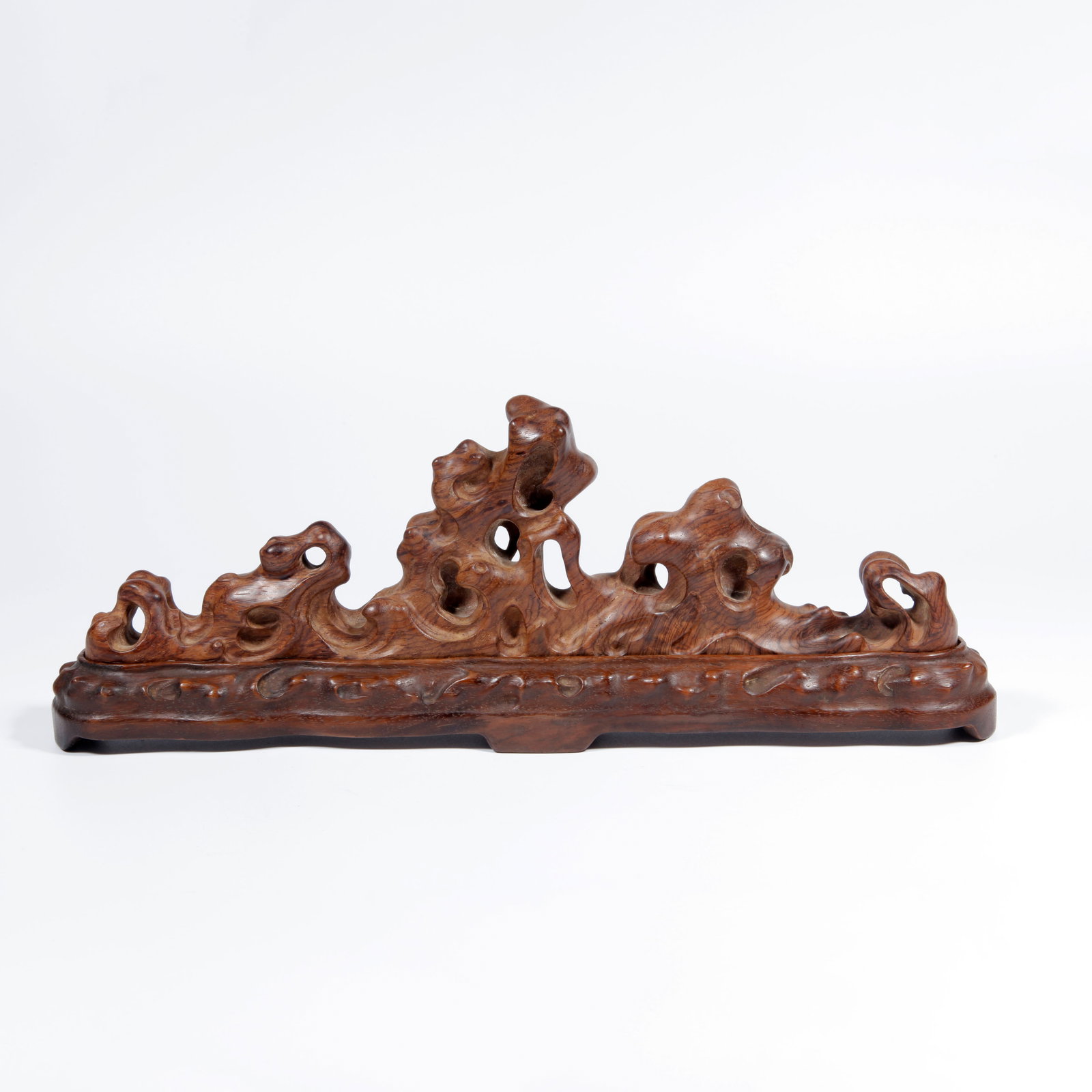 A HUANGHUALI WOOD CARVING DESK ORNAMENT (1 of 9)