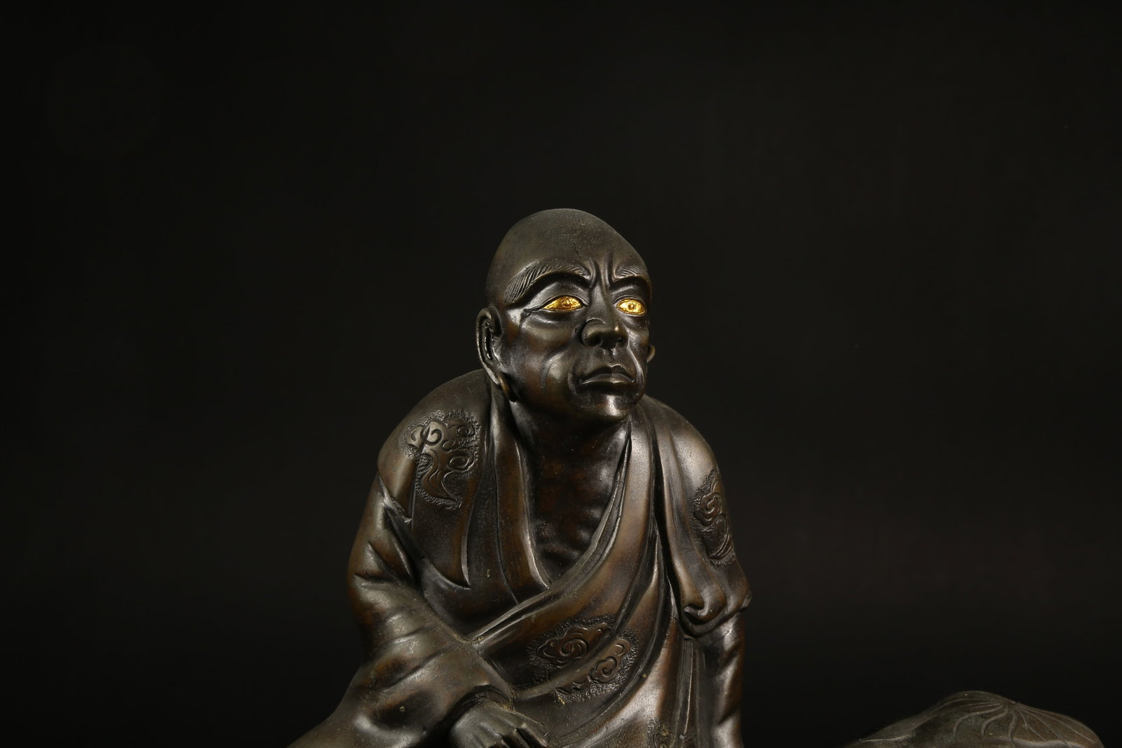 A BRONZE ARHAT STATUE - 2