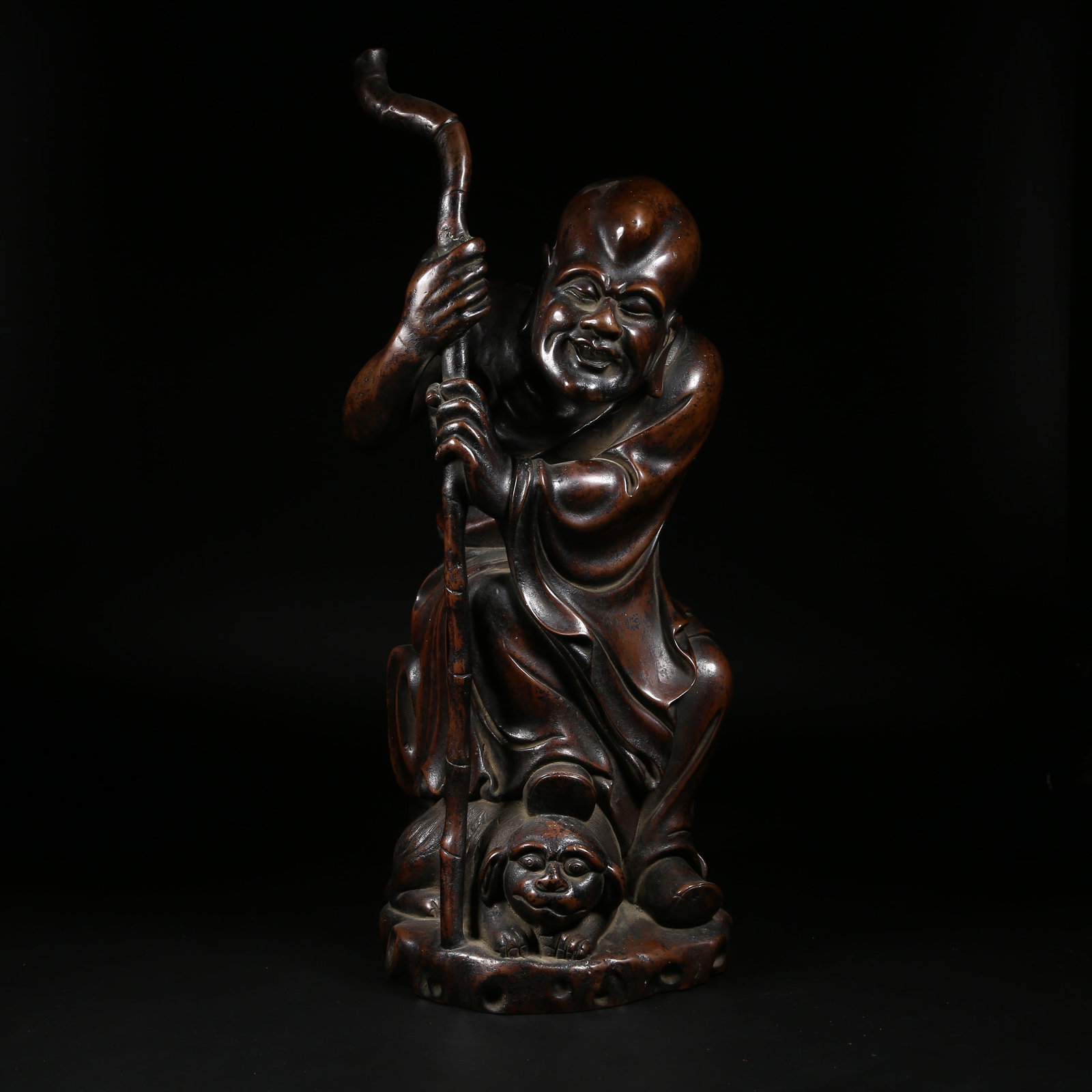A BRONZE ARHAT FIGURE (1 of 8)