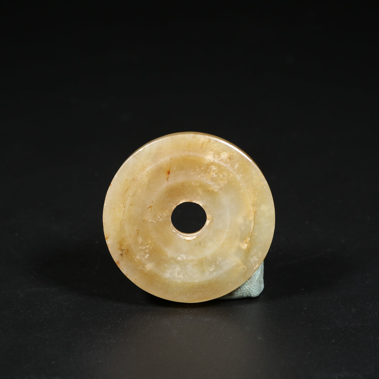 A ANCIENT JADE SMALL BI DISK: Ancient Jade Small Bi Disk