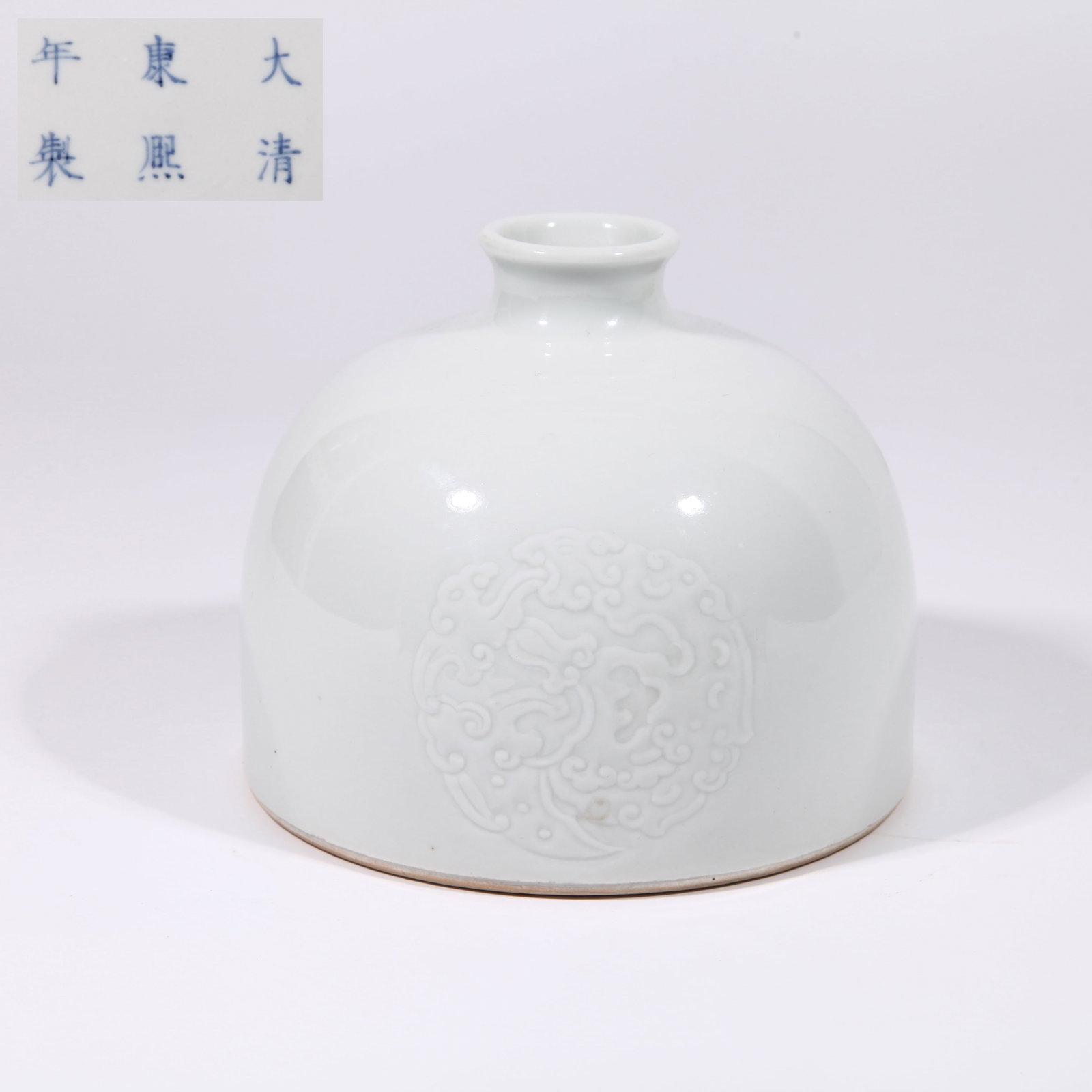 A TAIBAI ZUN WITH CARVED DRAGON PATTERN UNDER WHITE GLAZE (1 of 10)