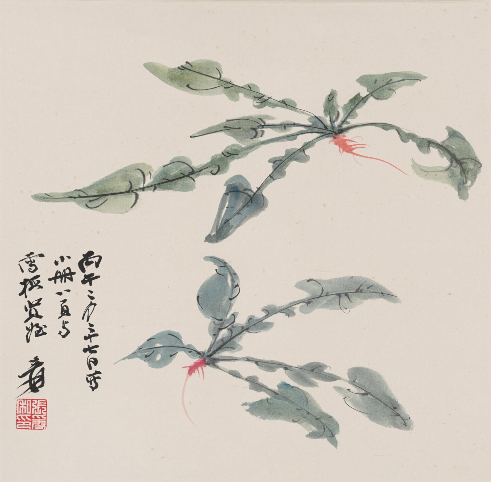 A FRUITS AND VEGETABLES PAINTING ON PAPER BY ZHANG DAQIAN.張大千 (1 of 6)
