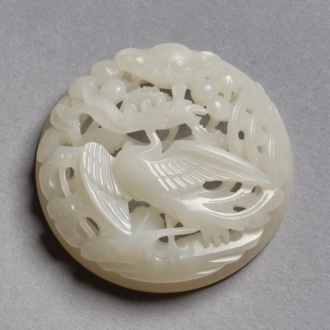 A HETIAN WHITE-JADE BELT ORNAMENT (1 of 5)