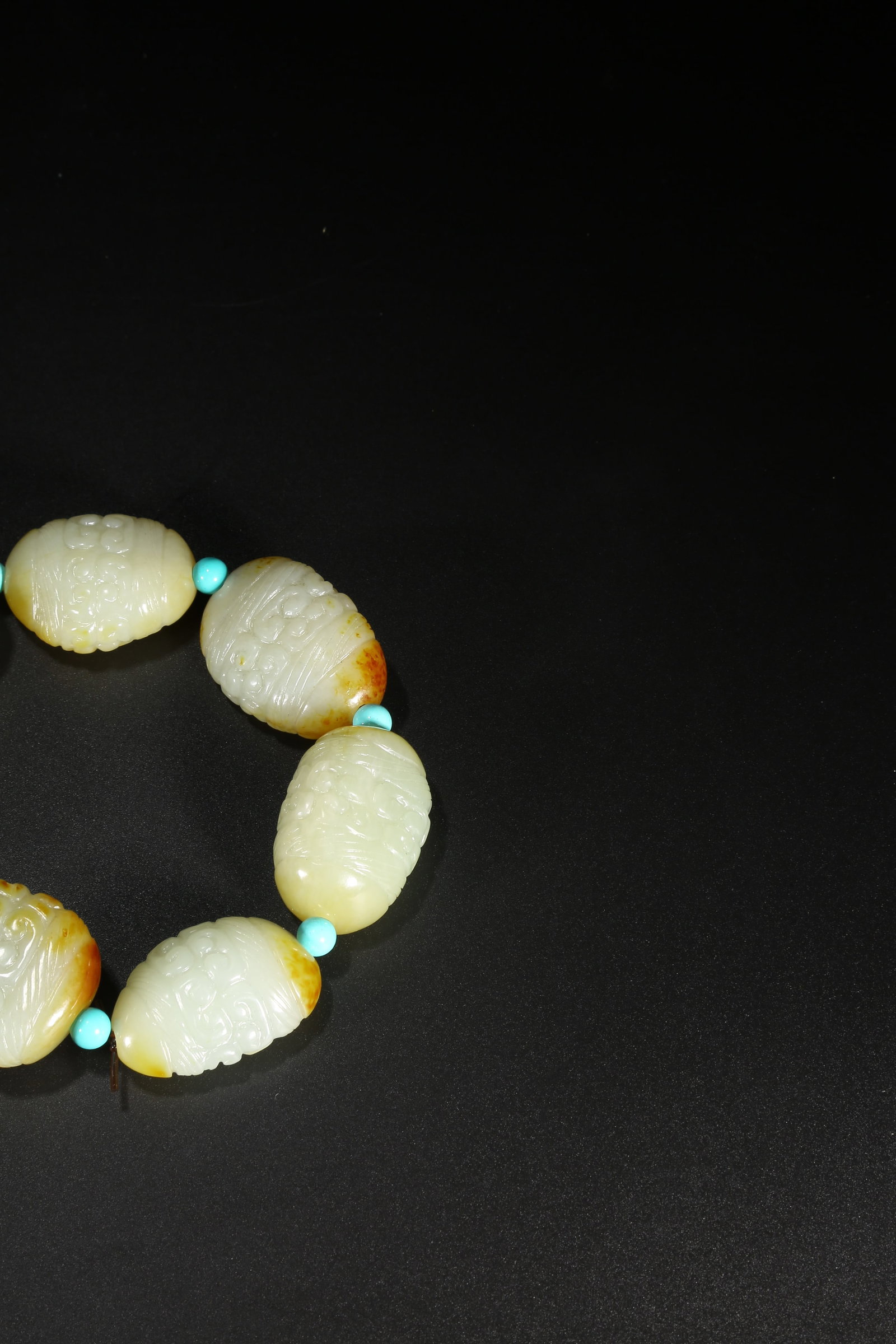 A HETIAN JADE CLOUD PATTERN BRACELET - 5
