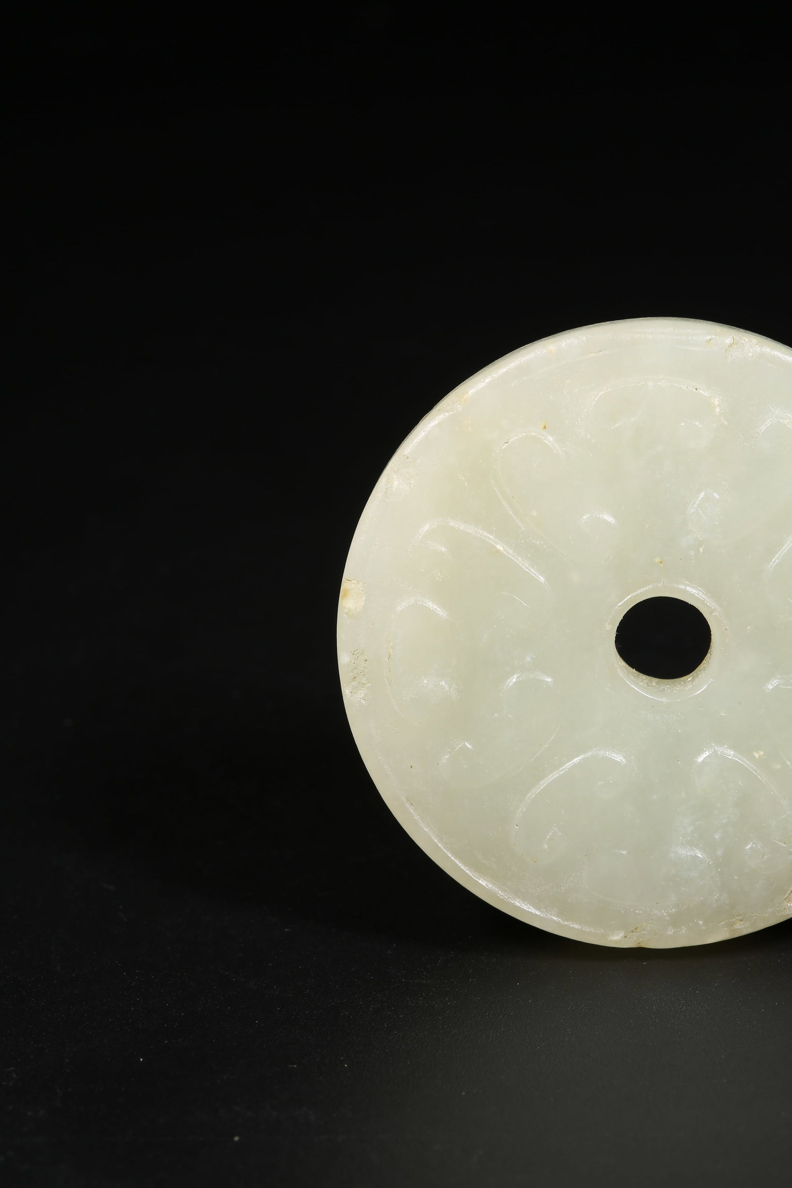 A HETIAN JADE BI DISK WITH CLOUD PATTERN - 3