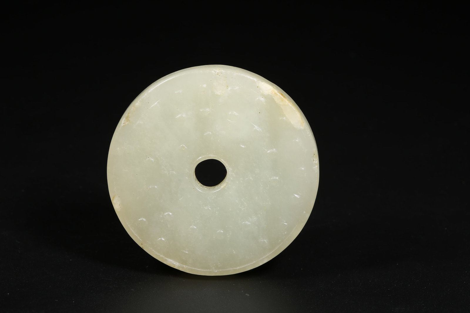 A HETIAN JADE BI DISK WITH CLOUD PATTERN - 7