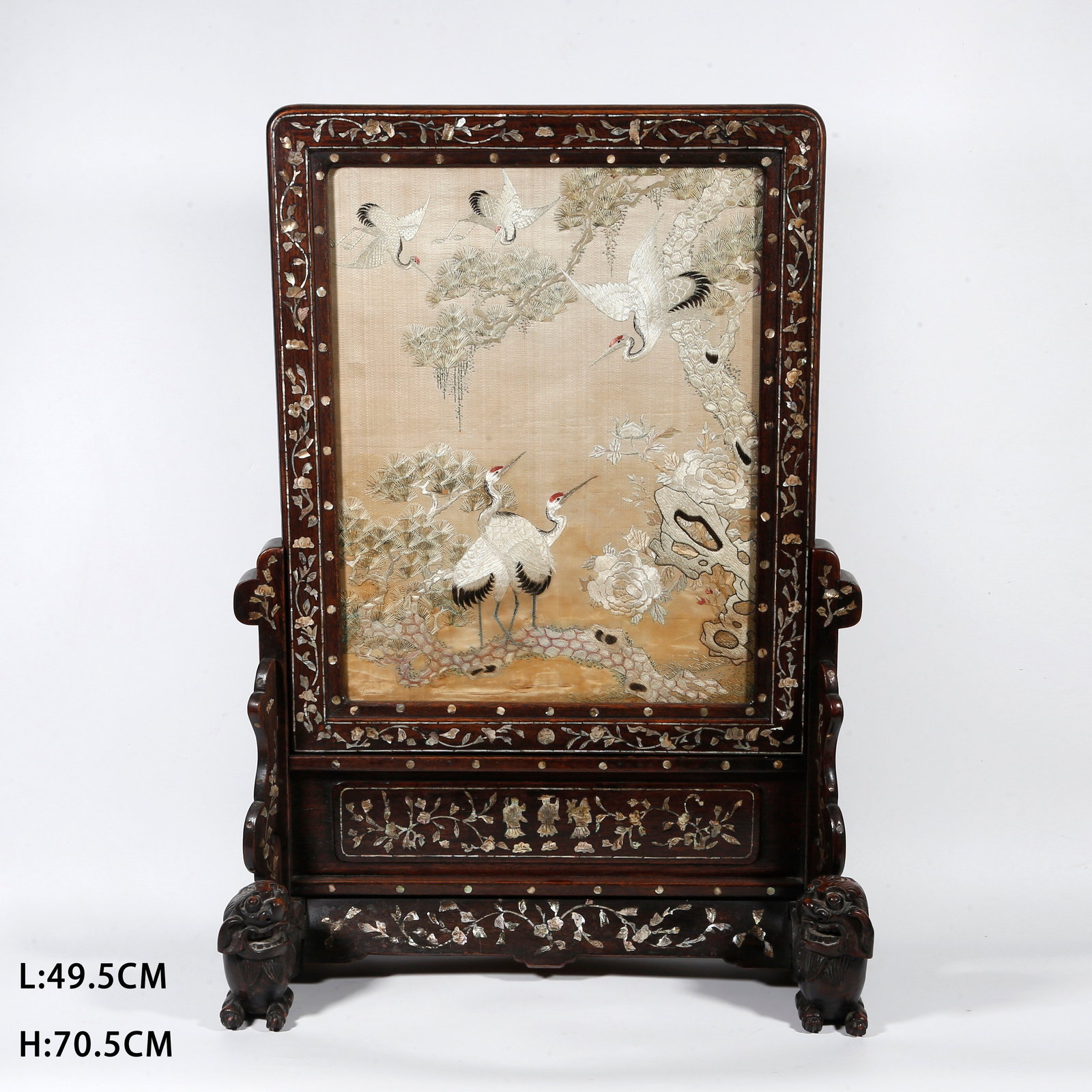 A ROSEWOOD CARVED SCREEN (1 of 10)