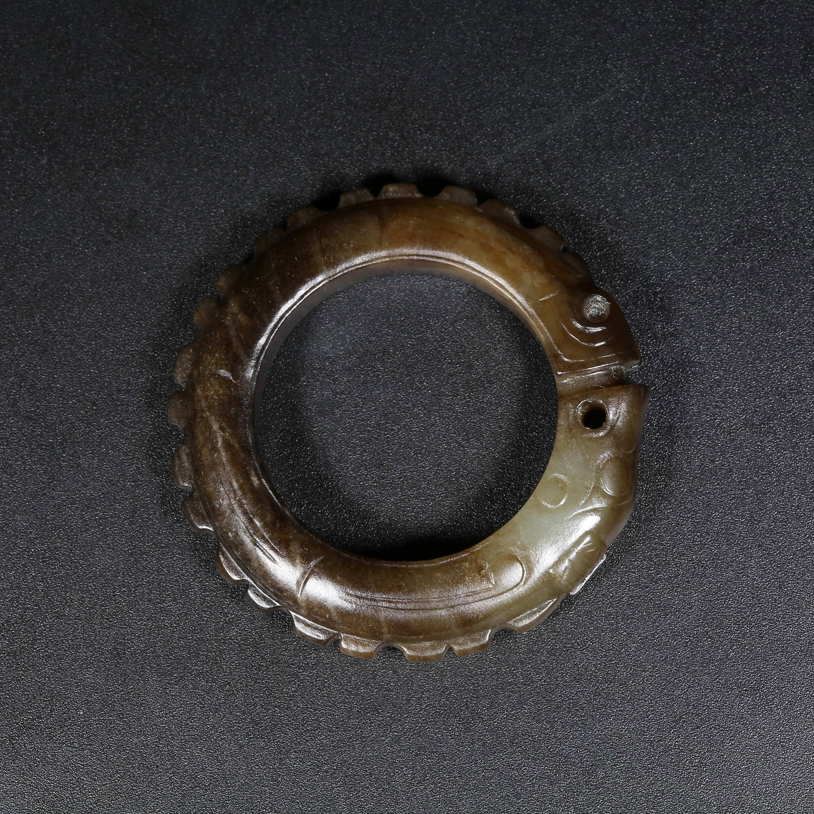 A ANCIENT JADE OUROBOROS DRAGON RING (1 of 9)