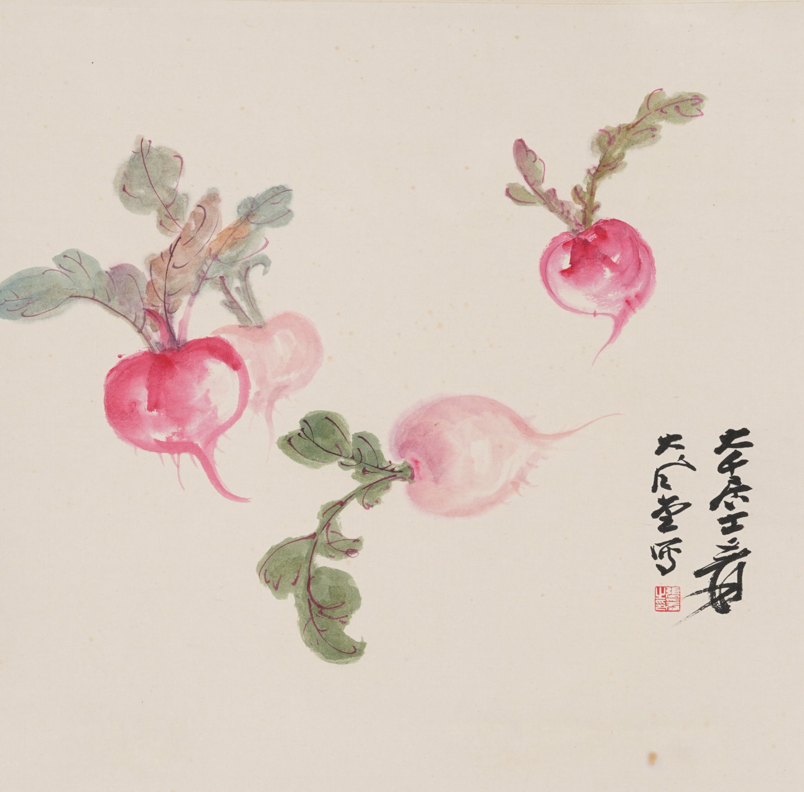 A FRUITS AND VEGETABLES PAINTING ON PAPER BY ZHANG DAQIAN.張大千 (1 of 6)